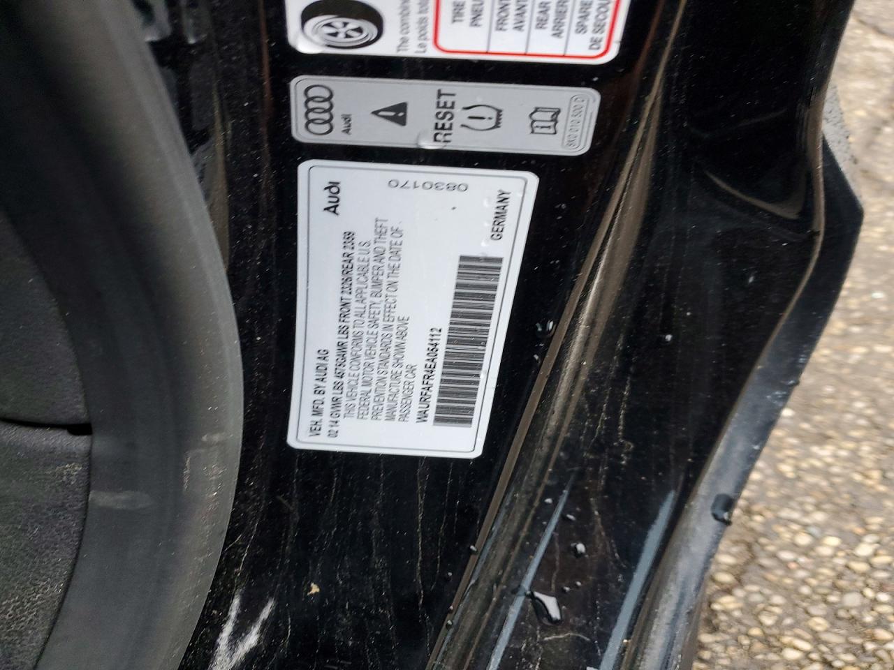 2014 Audi A5 Premium Plus Черный vin: WAURFAFR4EA054112