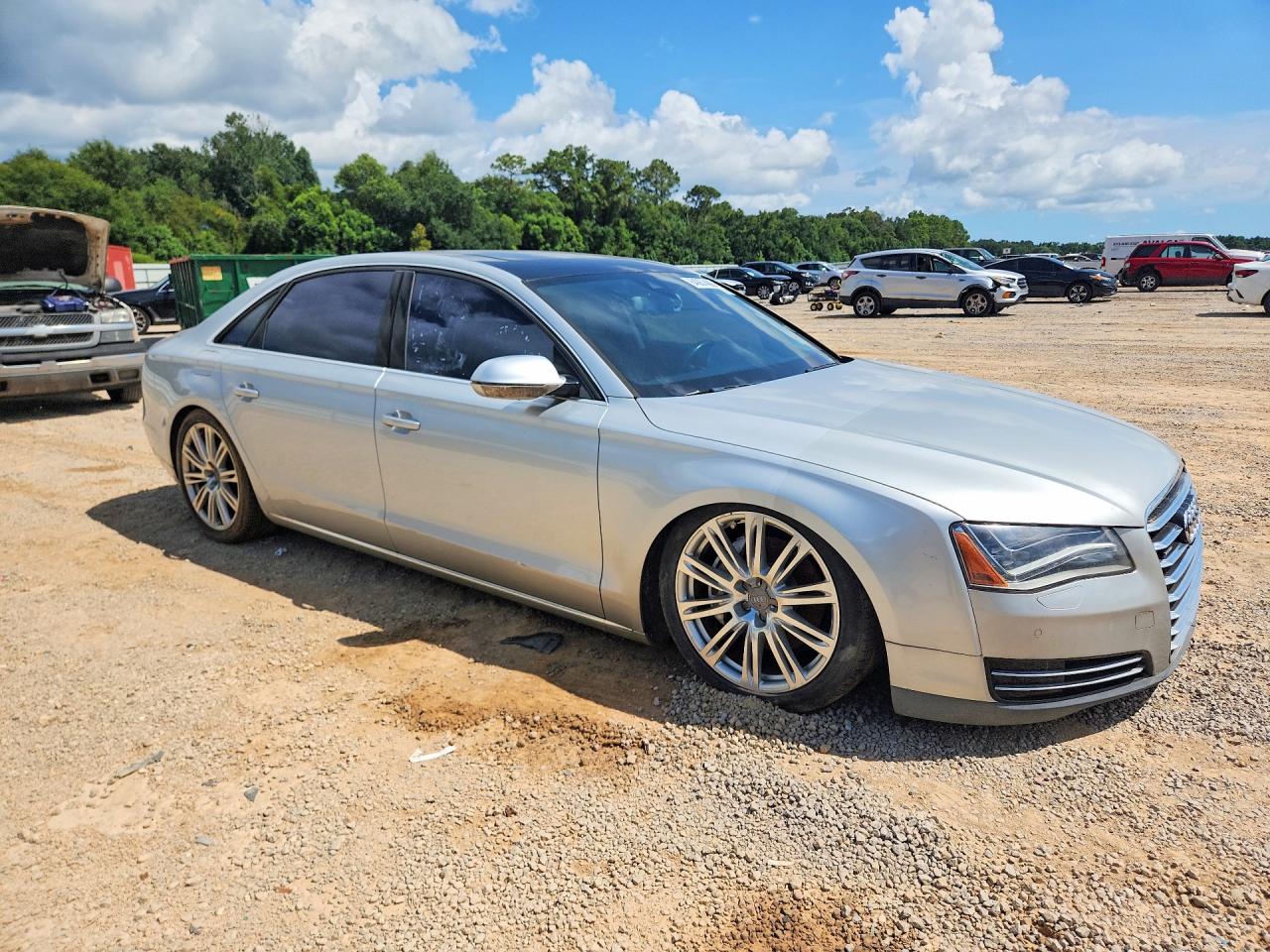 2013 Audi A8 L Quattro Silver vin: WAURGAFD0DN013971