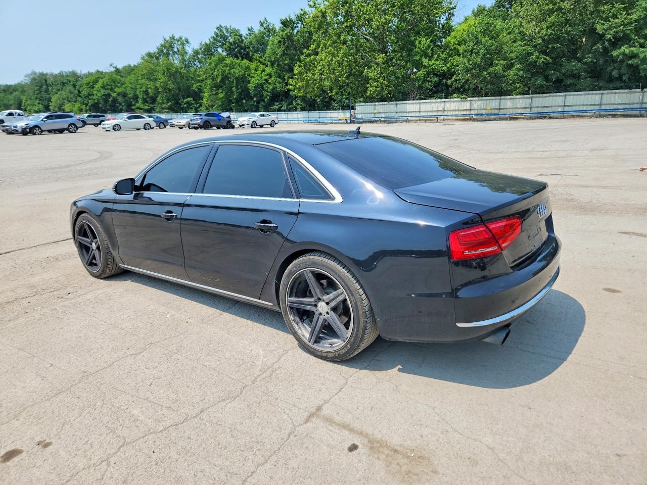 2014 Audi A8 L Quattro Black vin: WAURGAFD0EN008240