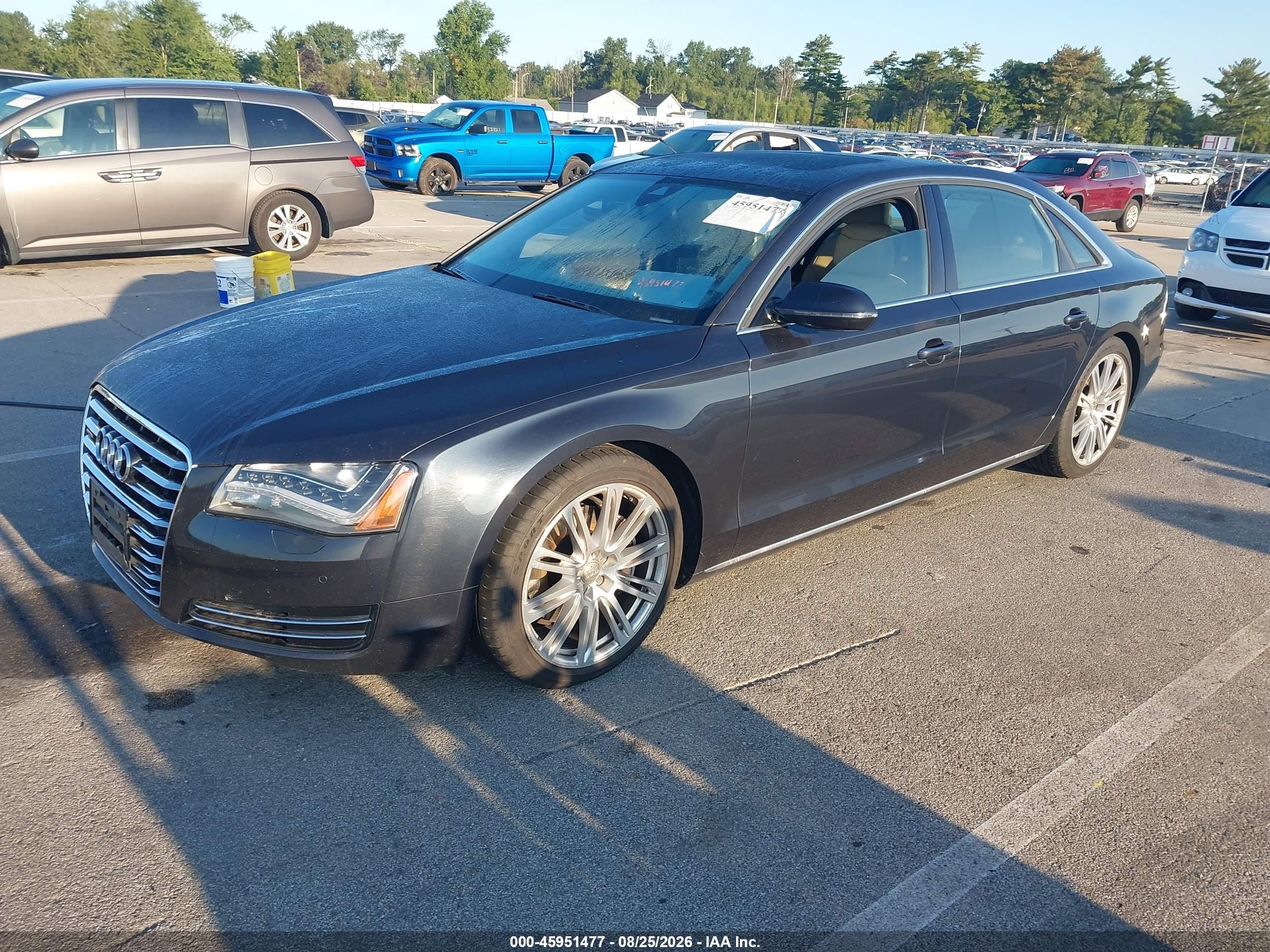 2014 Audi A8 L 3.0t Blue vin: WAURGAFD0EN010053