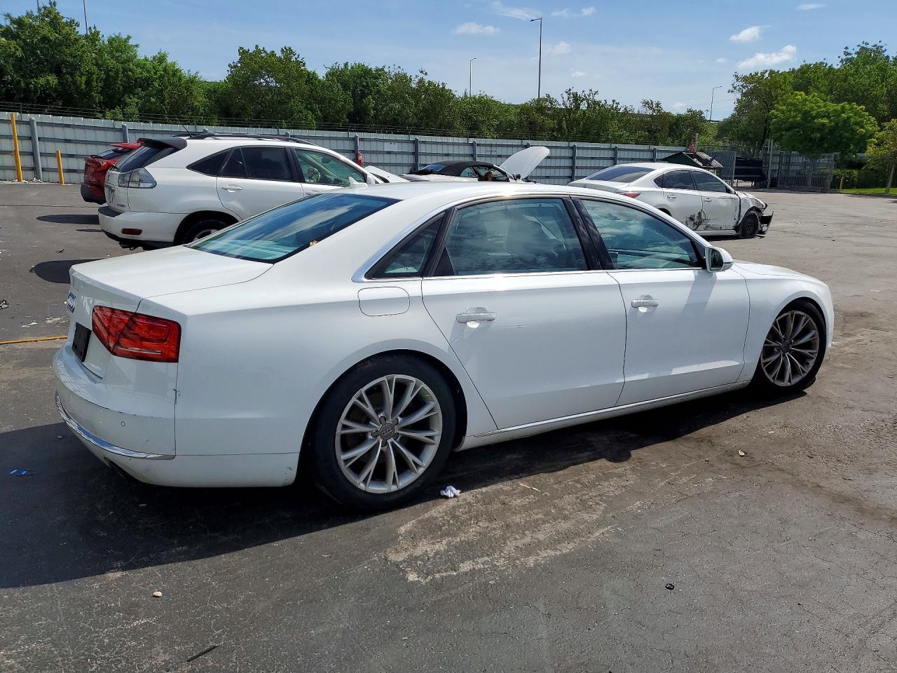 2013 Audi A8 L Quattro Белый vin: WAURGAFD1DN001280