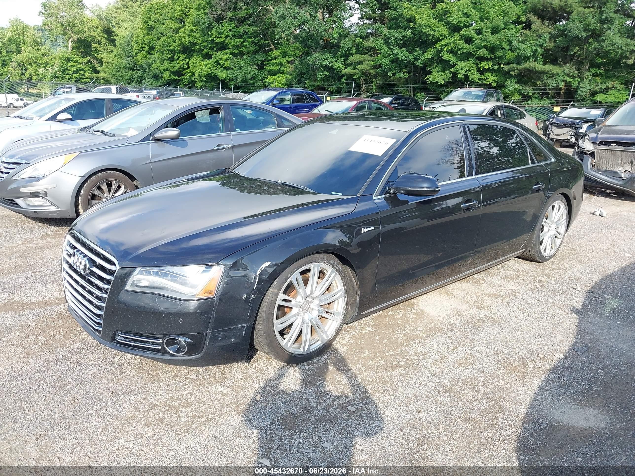 2013 Audi A8 L 3.0t Черный vin: WAURGAFD1DN002509
