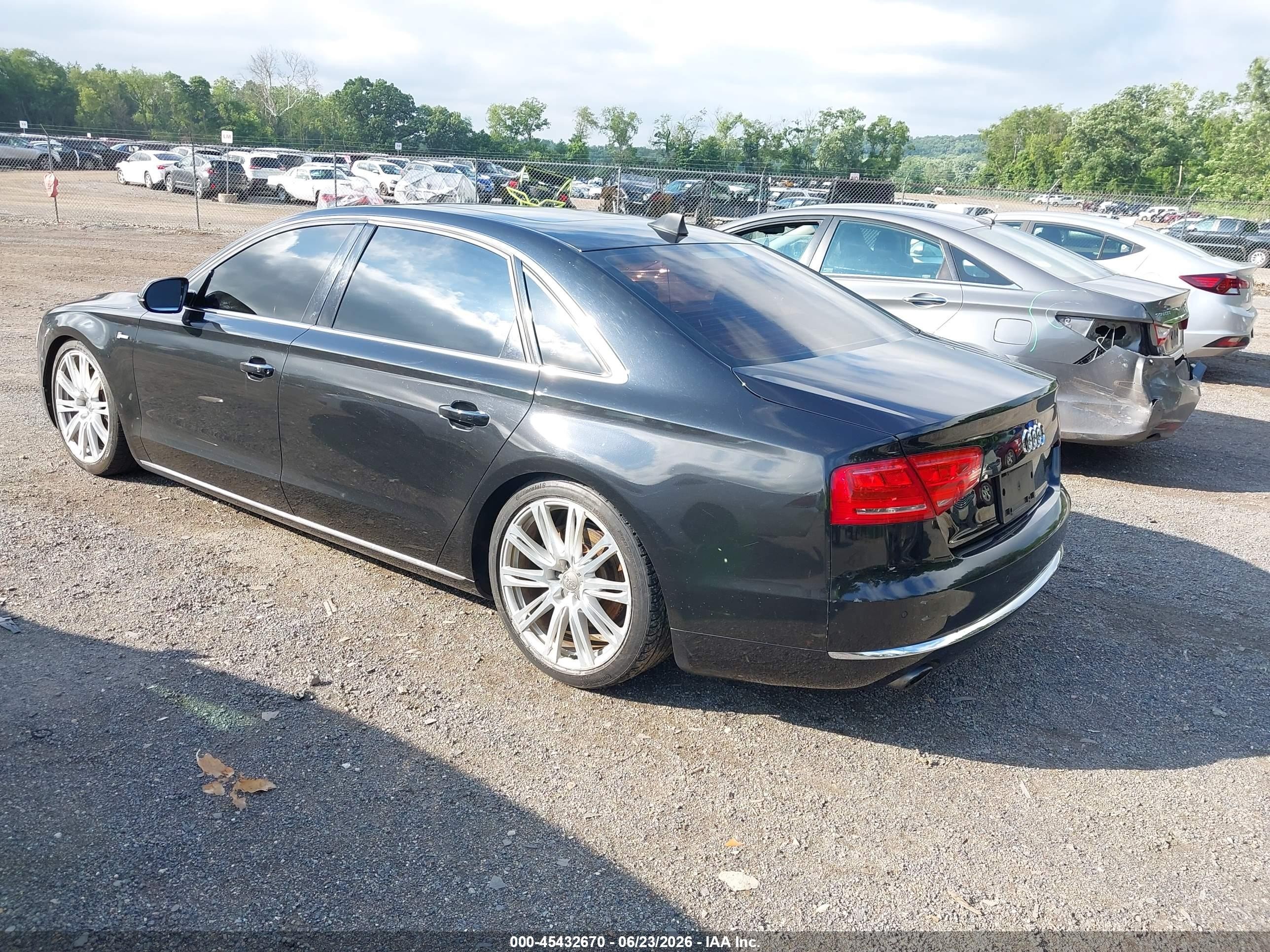 2013 Audi A8 L 3.0t Черный vin: WAURGAFD1DN002509