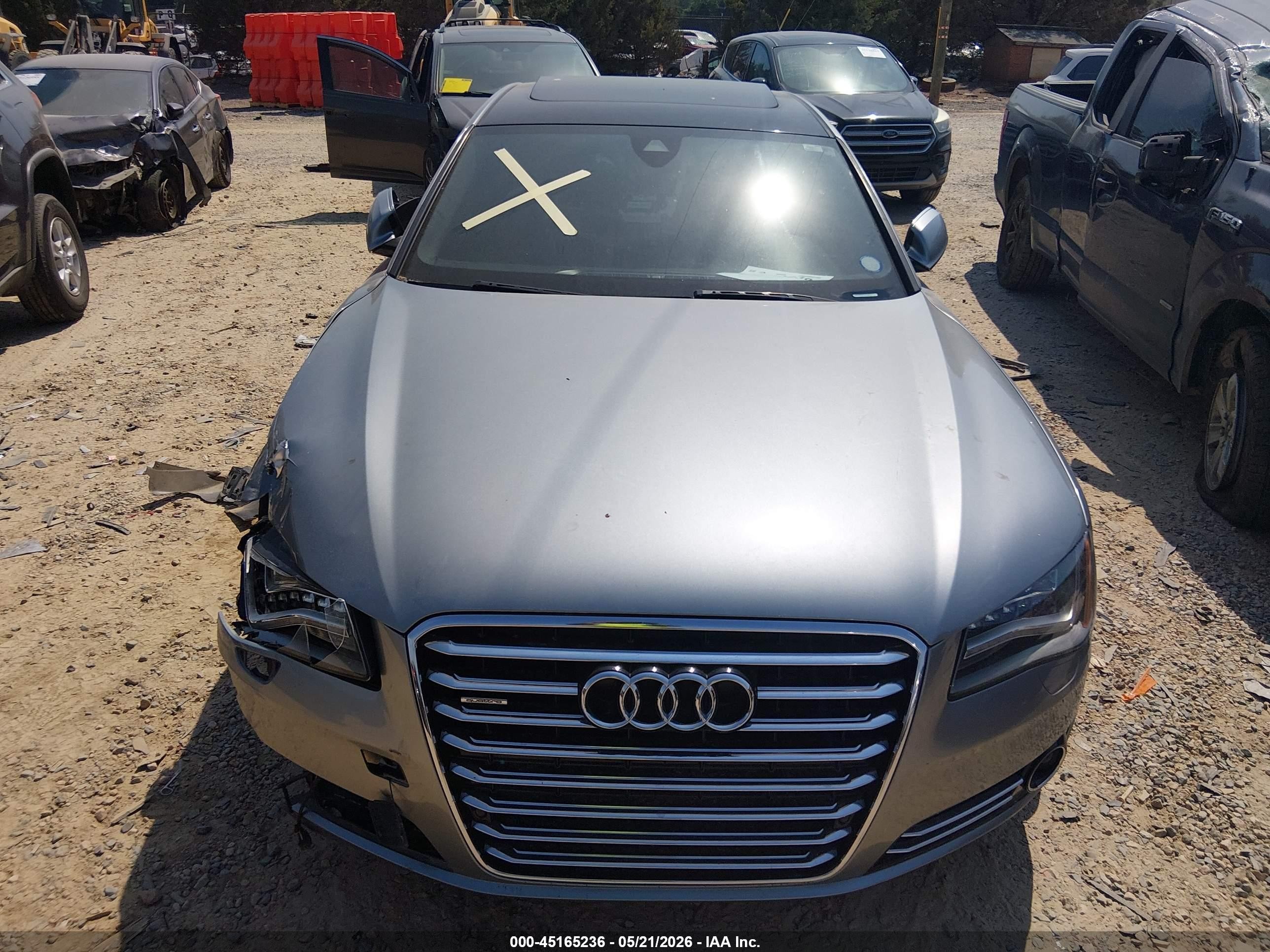 2013 Audi A8 L 3.0t Gray vin: WAURGAFD2DN025510