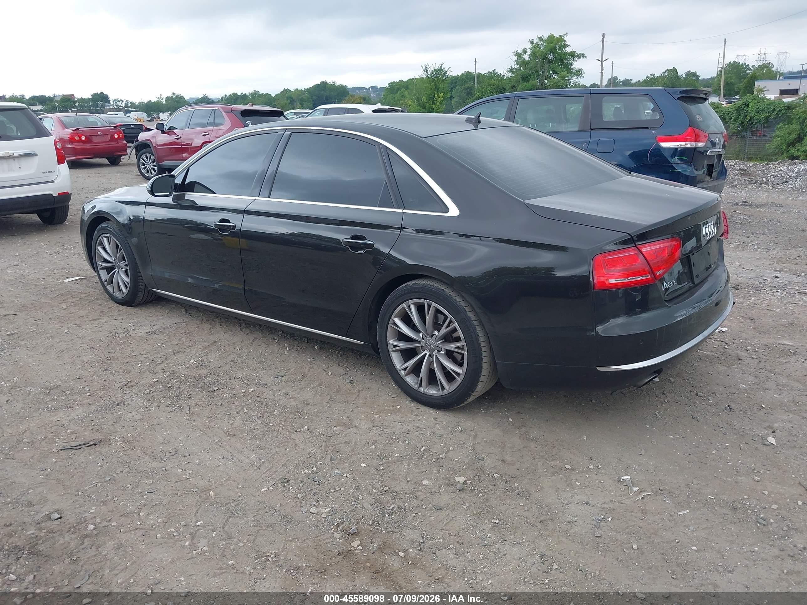 2014 Audi A8 L 3.0t Black vin: WAURGAFD2EN010507