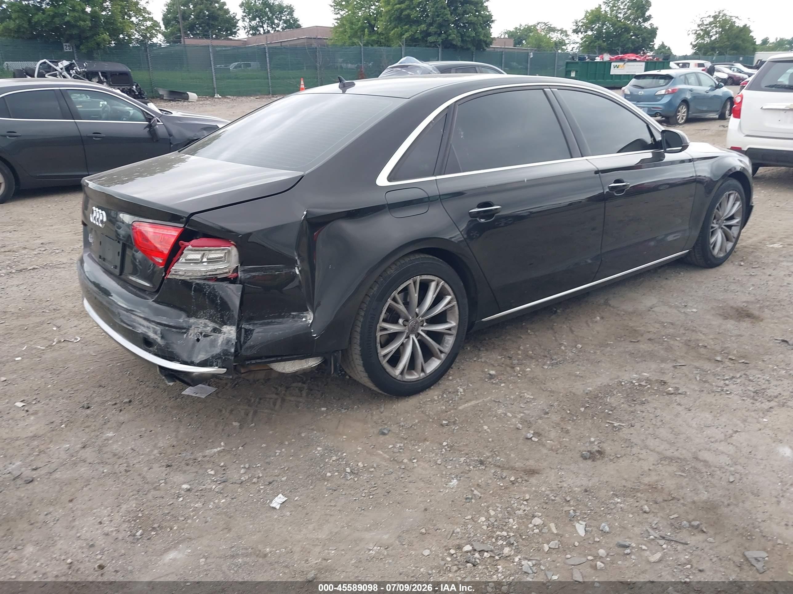 2014 Audi A8 L 3.0t Black vin: WAURGAFD2EN010507