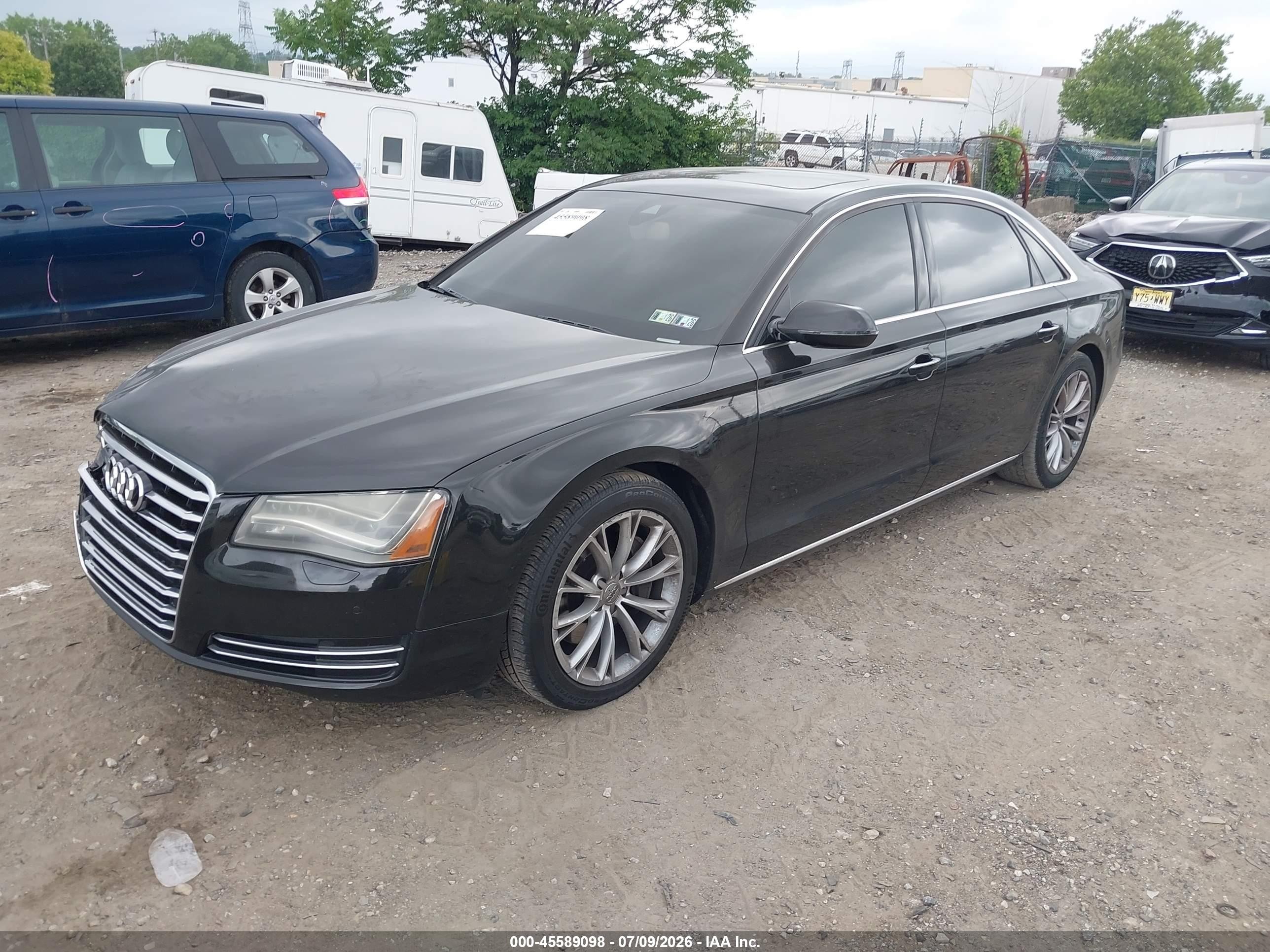 2014 Audi A8 L 3.0t Black vin: WAURGAFD2EN010507