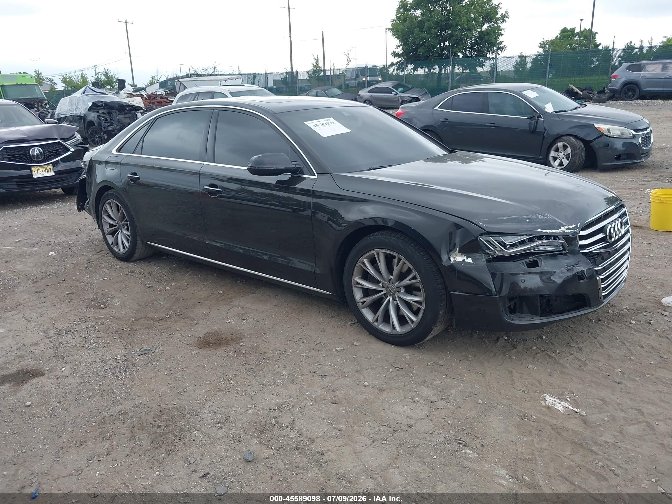 2014 Audi A8 L 3.0t Black vin: WAURGAFD2EN010507