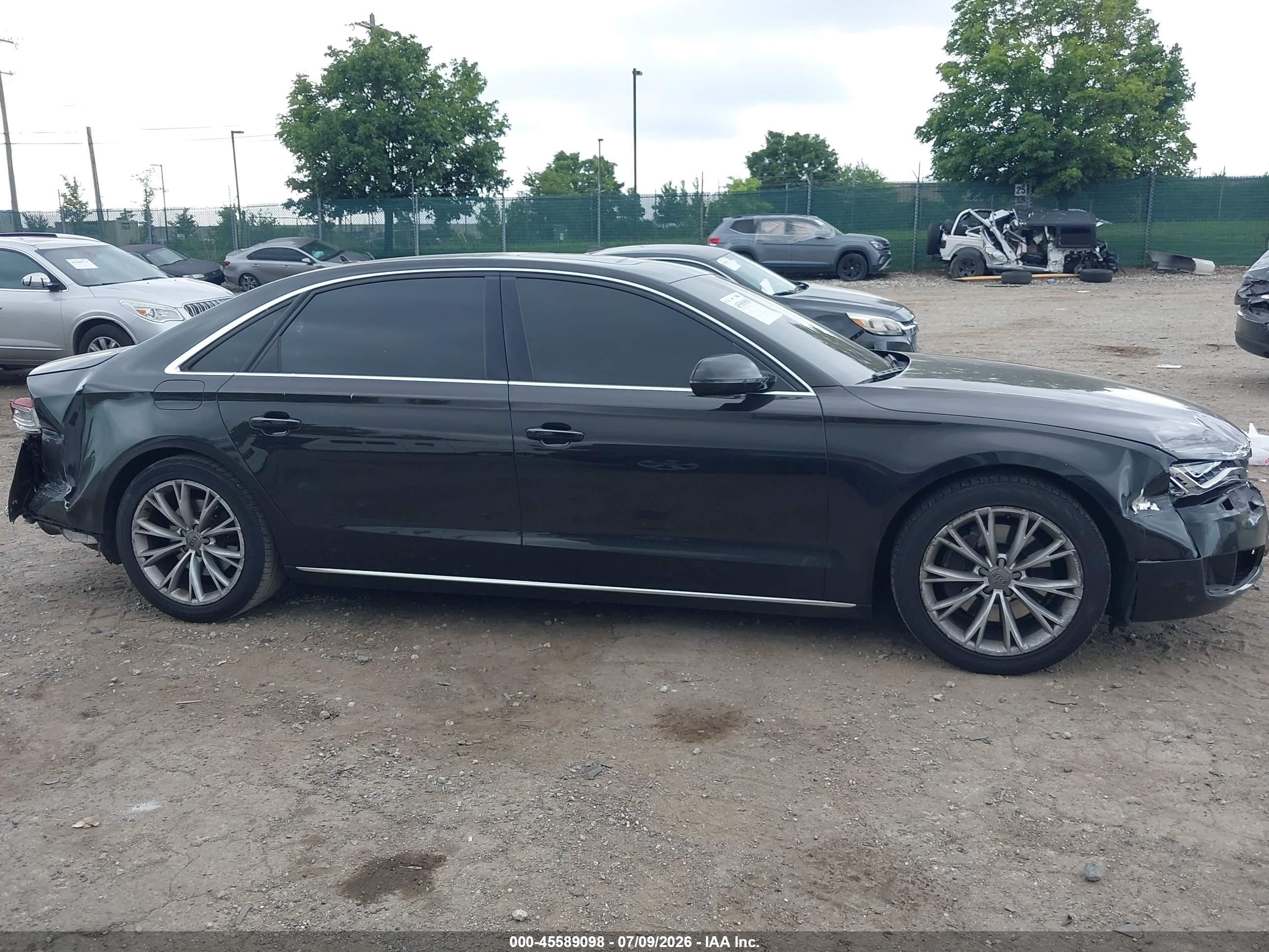 2014 Audi A8 L 3.0t Black vin: WAURGAFD2EN010507