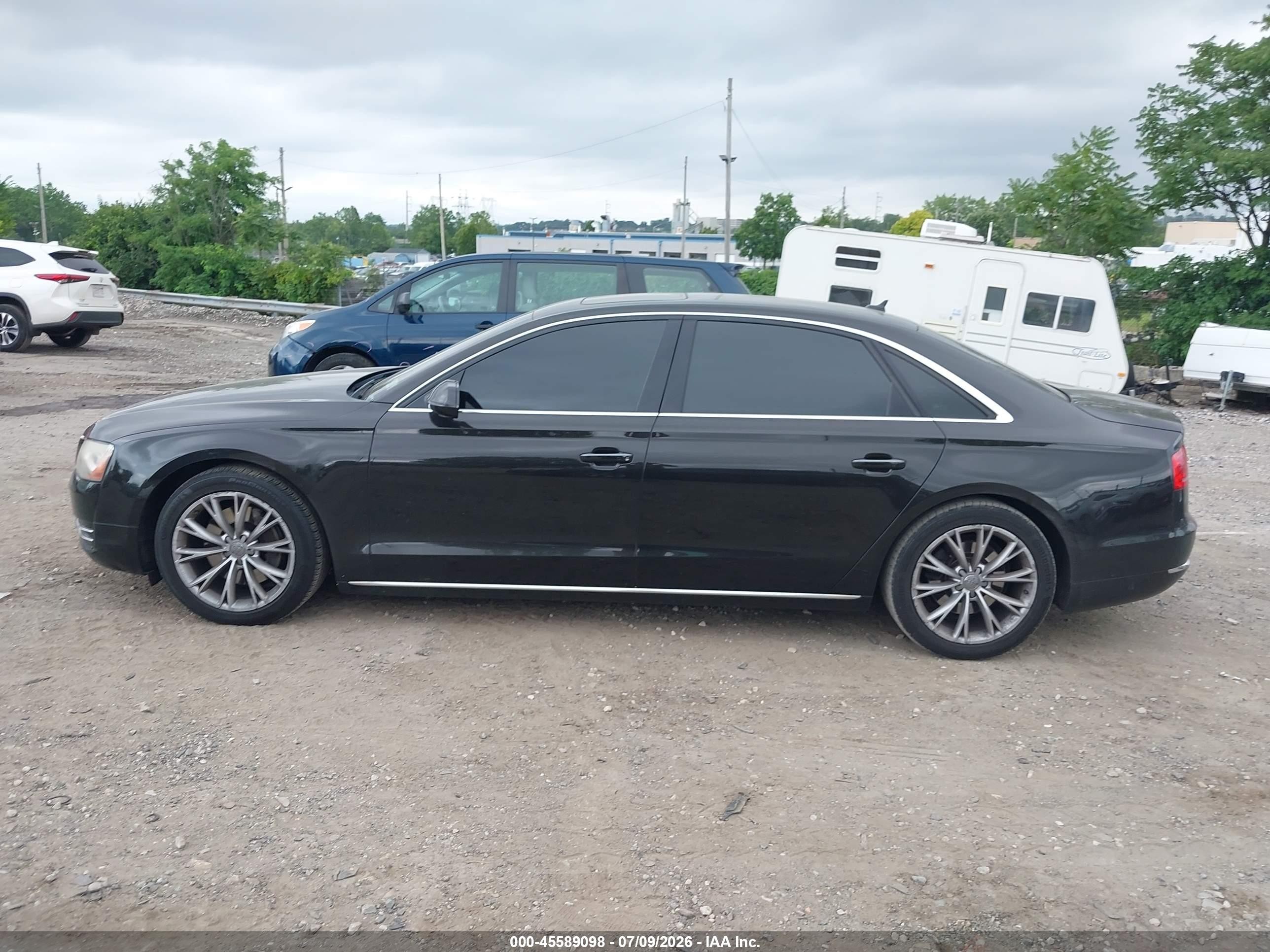2014 Audi A8 L 3.0t Black vin: WAURGAFD2EN010507