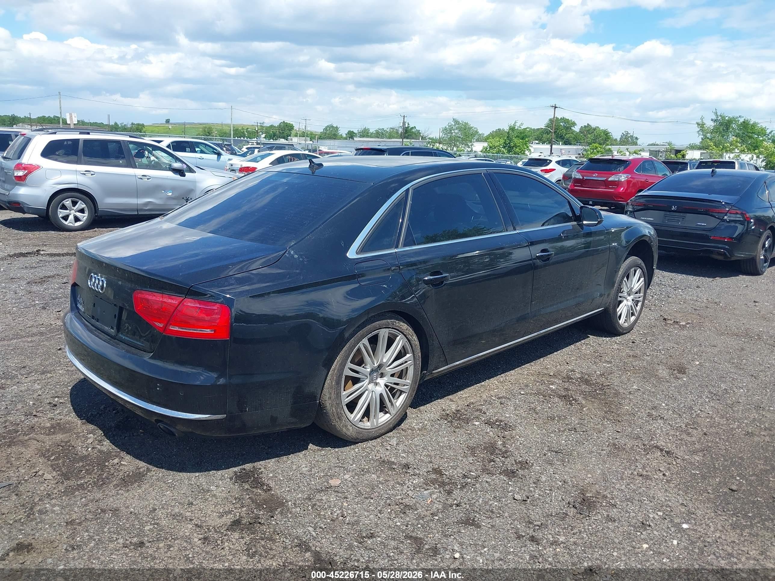 2014 Audi A8 L 3.0t Black vin: WAURGAFD3EN002142
