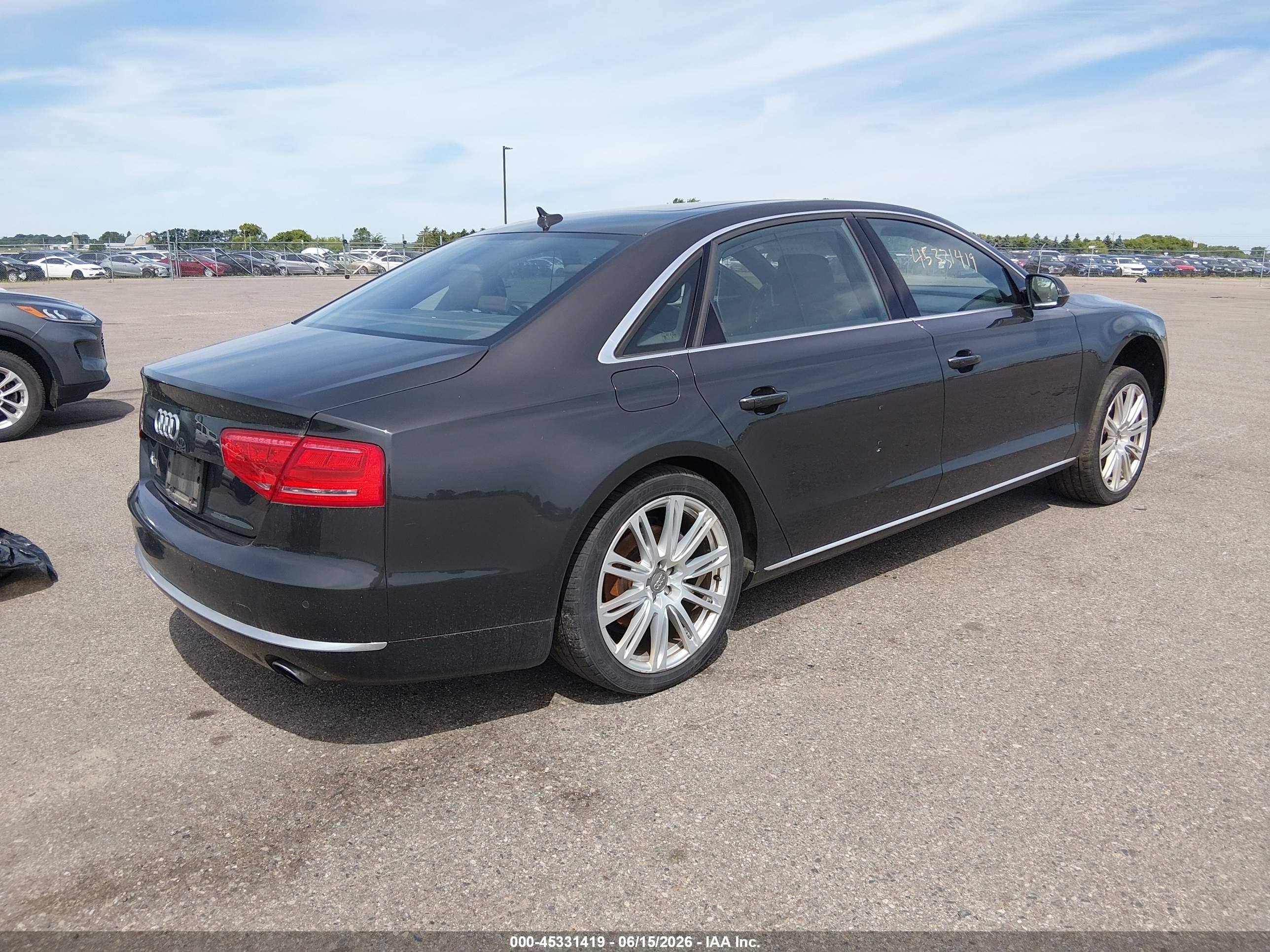 2014 Audi A8 L 3.0t Black vin: WAURGAFD4EN006944