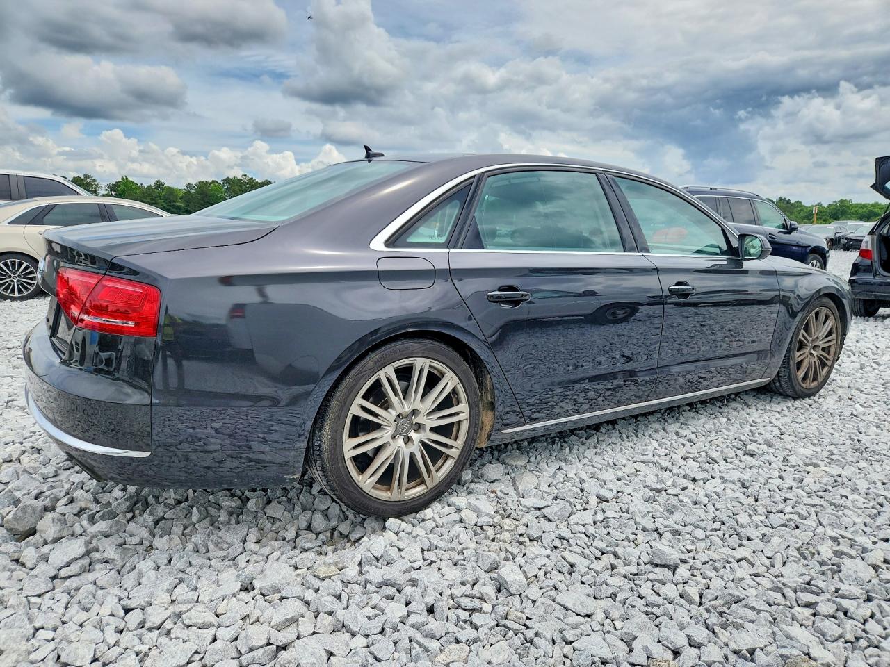 2014 Audi A8 L Quattro Charcoal vin: WAURGAFD5EN002384