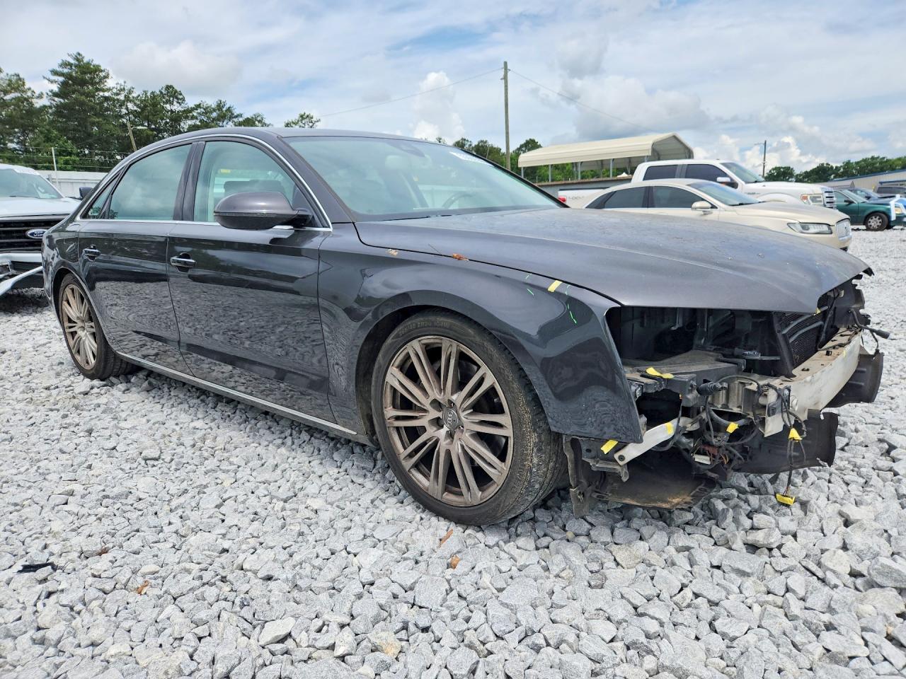 2014 Audi A8 L Quattro Charcoal vin: WAURGAFD5EN002384