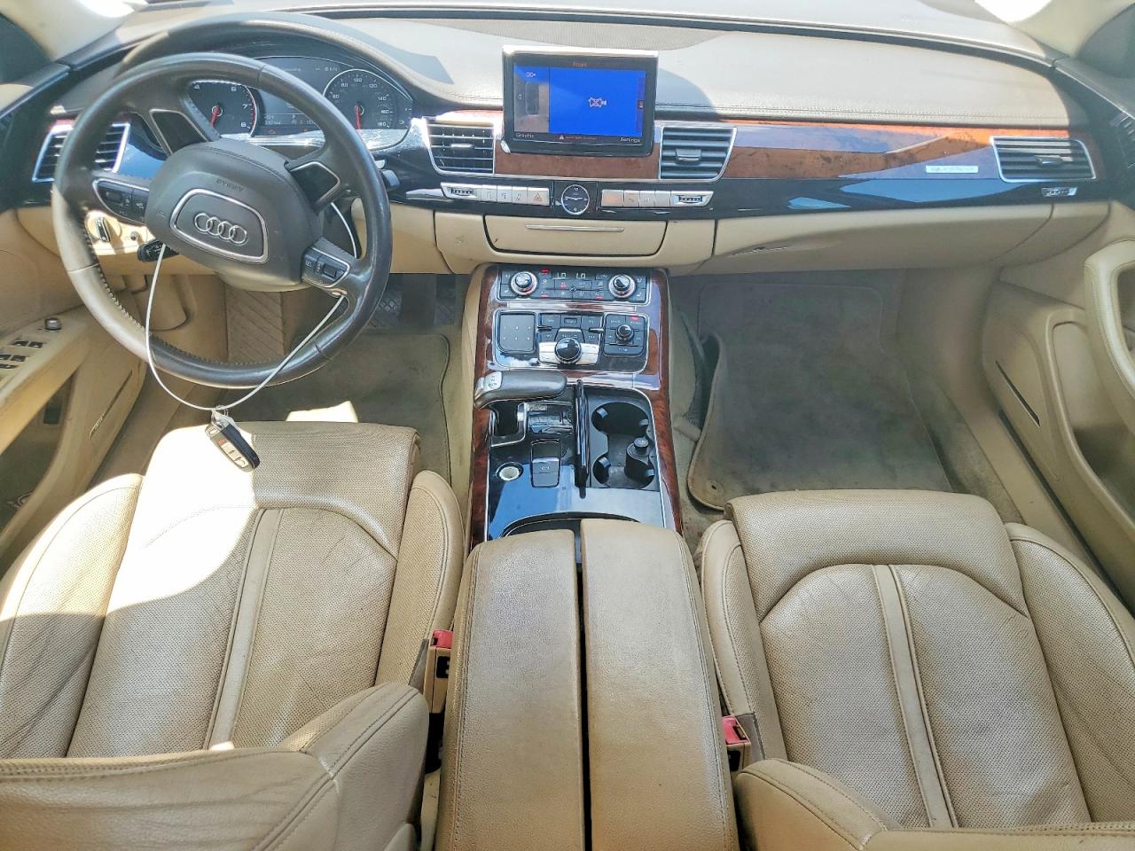 2013 Audi A8 L Quattro White vin: WAURGAFD6DN013859
