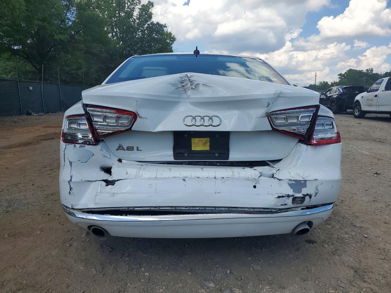 2013 Audi A8 L Quattro White vin: WAURGAFD6DN013859