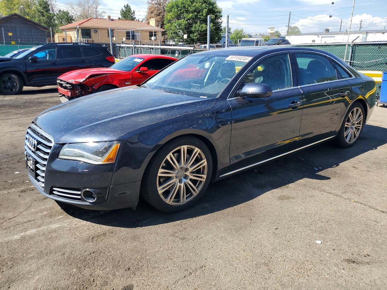 2014 Audi A8 L Quattro Серый vin: WAURGAFD7EN011345
