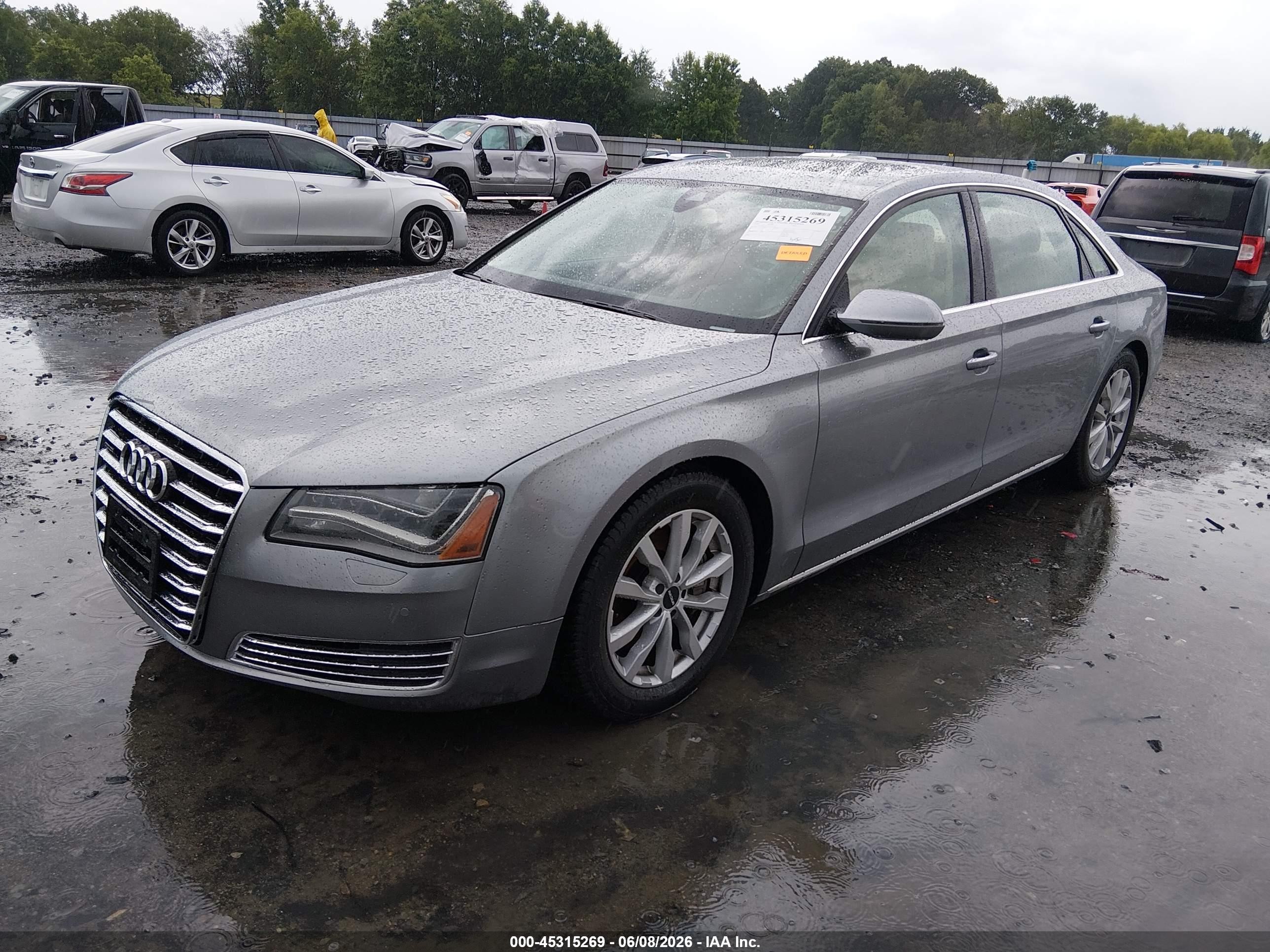 2013 Audi A8 L 3.0t Gray vin: WAURGAFD8DN021283