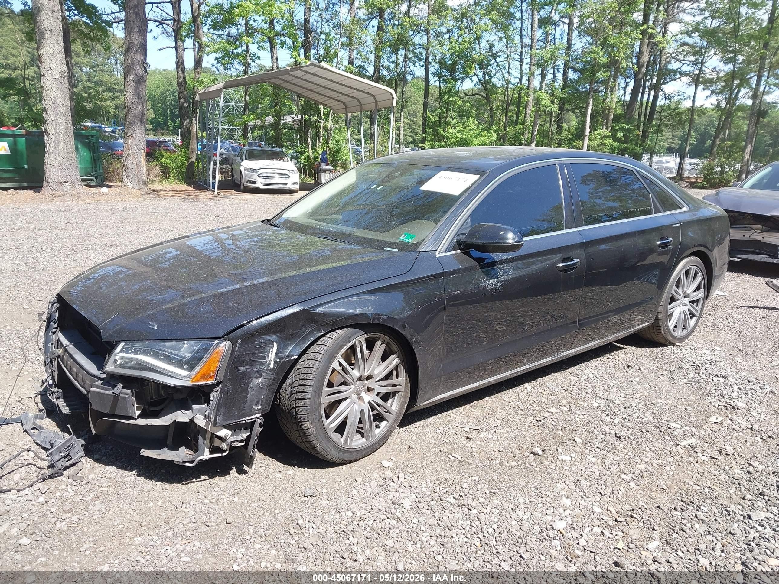 2014 Audi A8 L 3.0t Black vin: WAURGAFD9EN004168