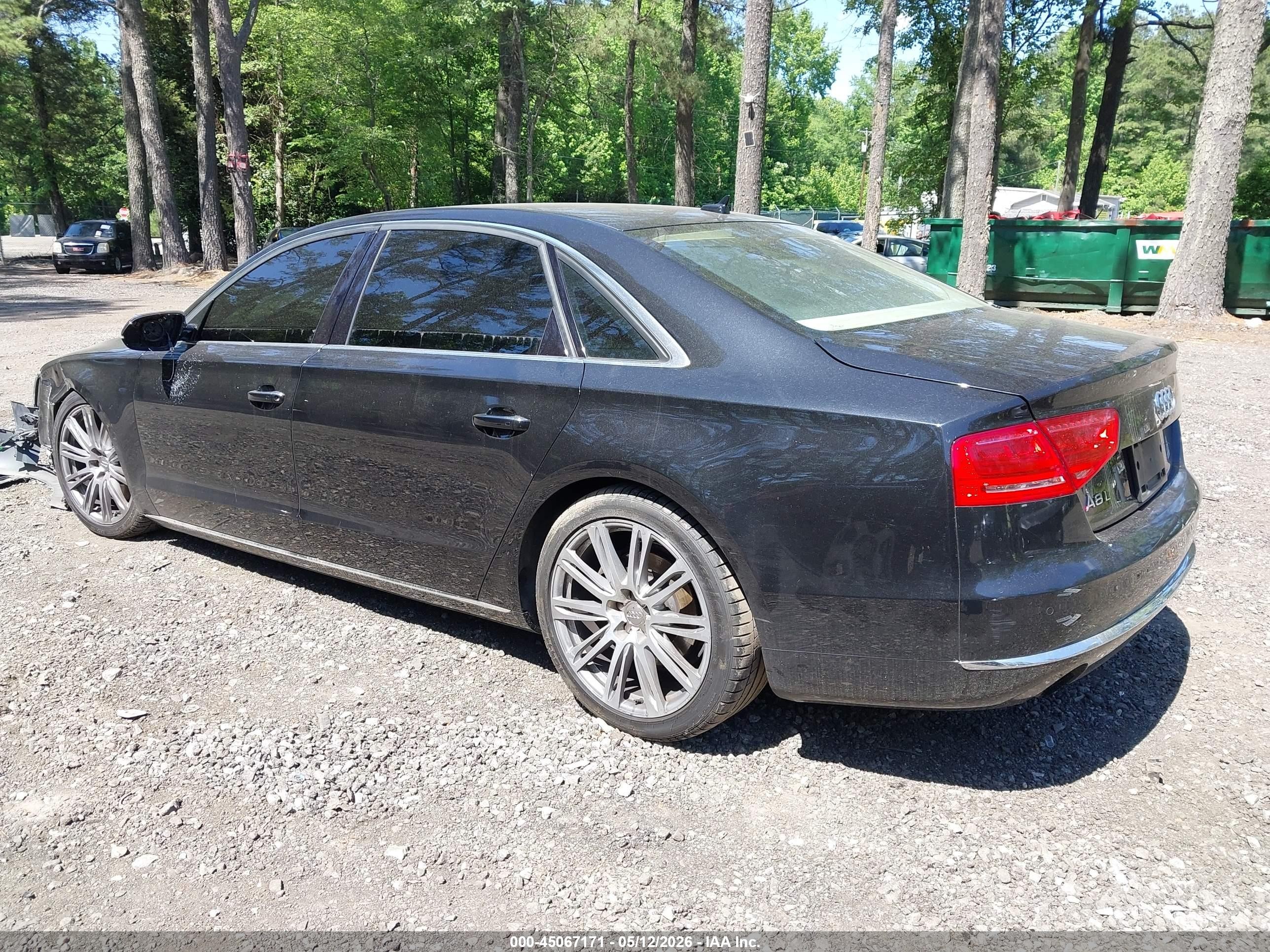 2014 Audi A8 L 3.0t Black vin: WAURGAFD9EN004168