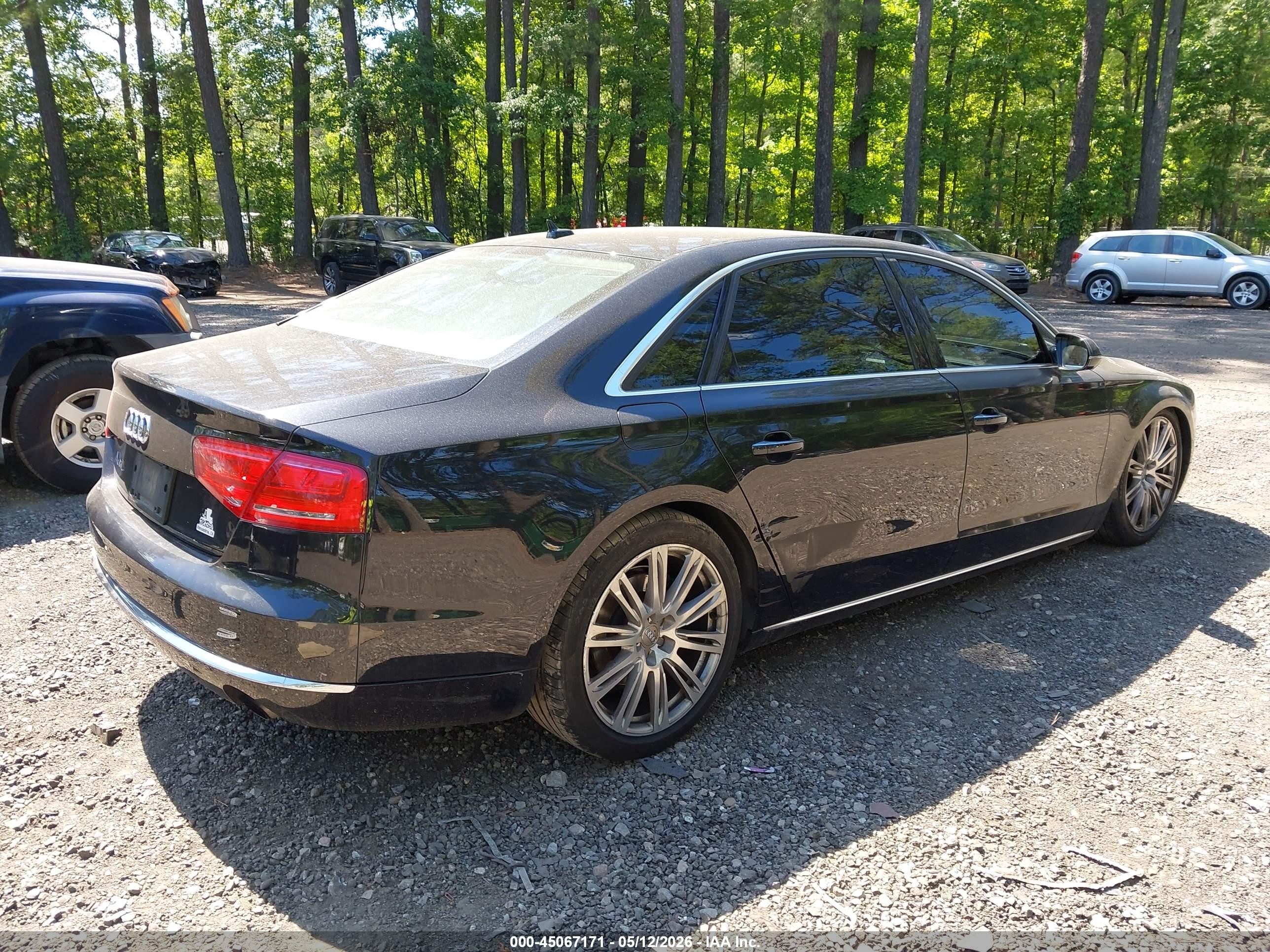 2014 Audi A8 L 3.0t Black vin: WAURGAFD9EN004168