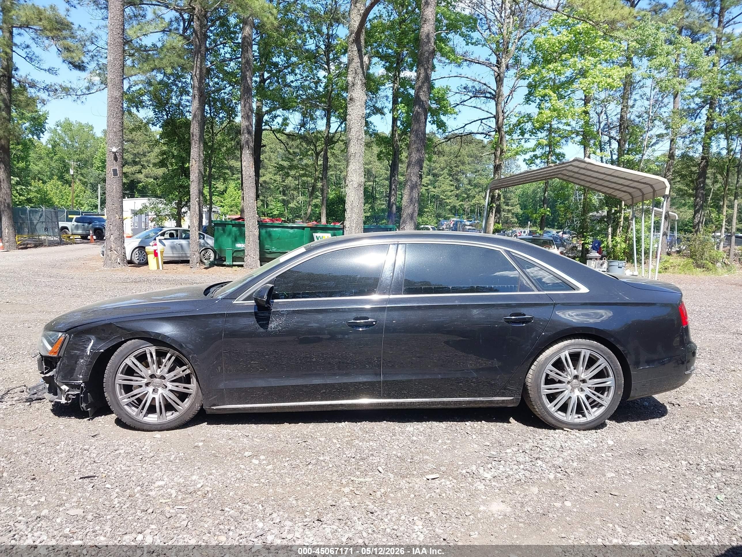 2014 Audi A8 L 3.0t Black vin: WAURGAFD9EN004168