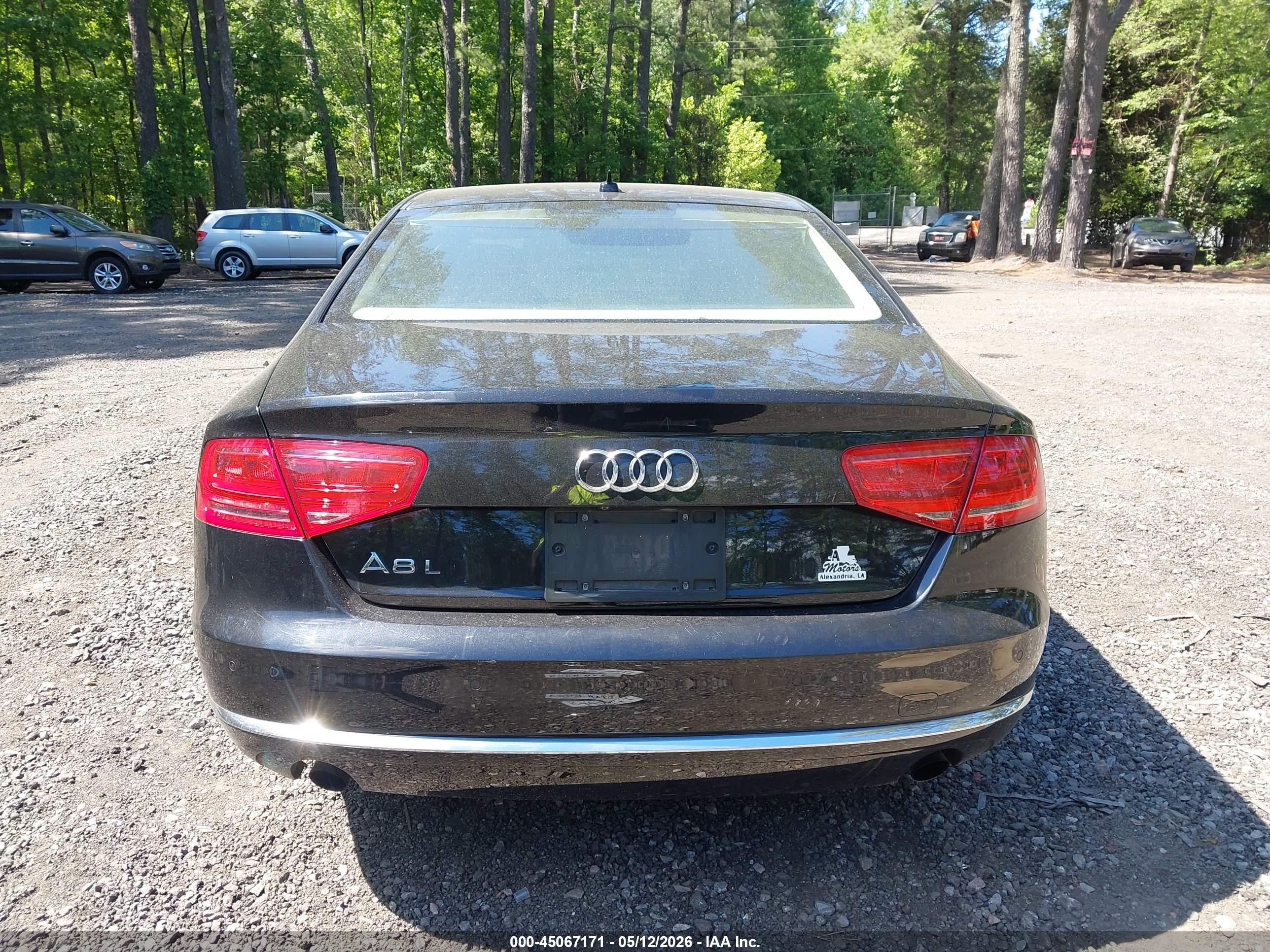 2014 Audi A8 L 3.0t Black vin: WAURGAFD9EN004168