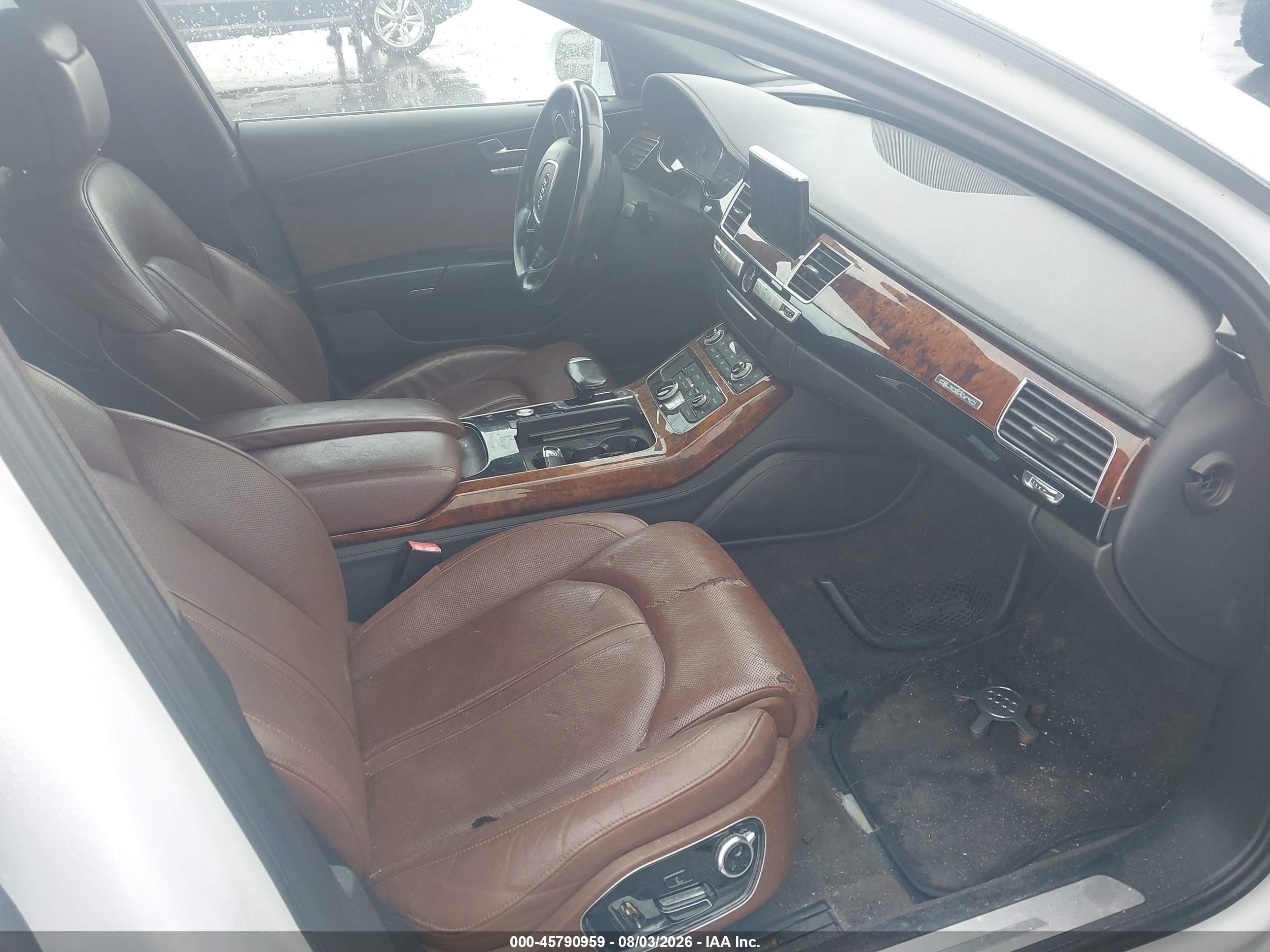 2013 Audi A8 L 3.0t White vin: WAURGAFDXDN012925