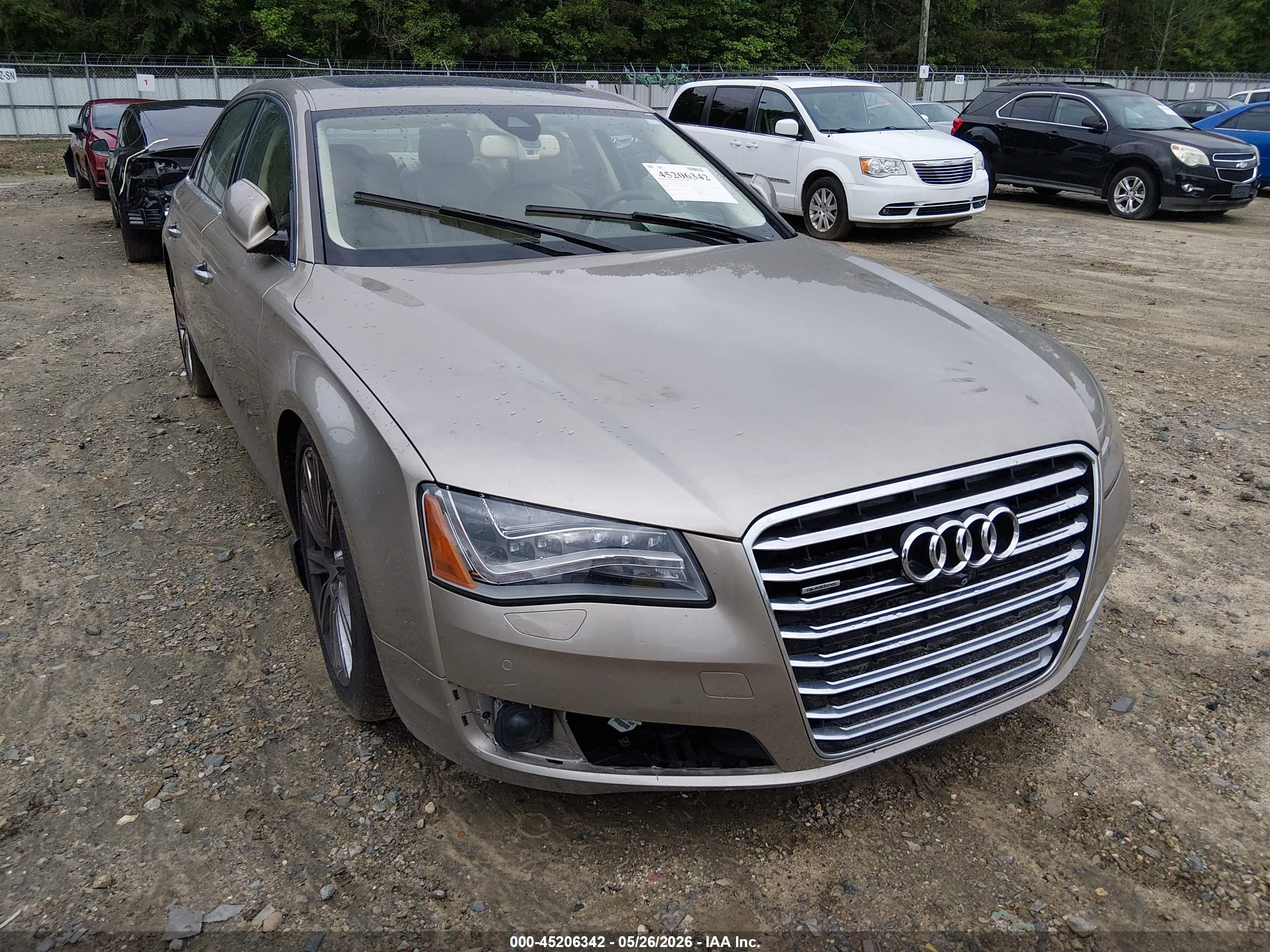 2014 Audi A8 L 3.0t Gold vin: WAURGAFDXEN006351
