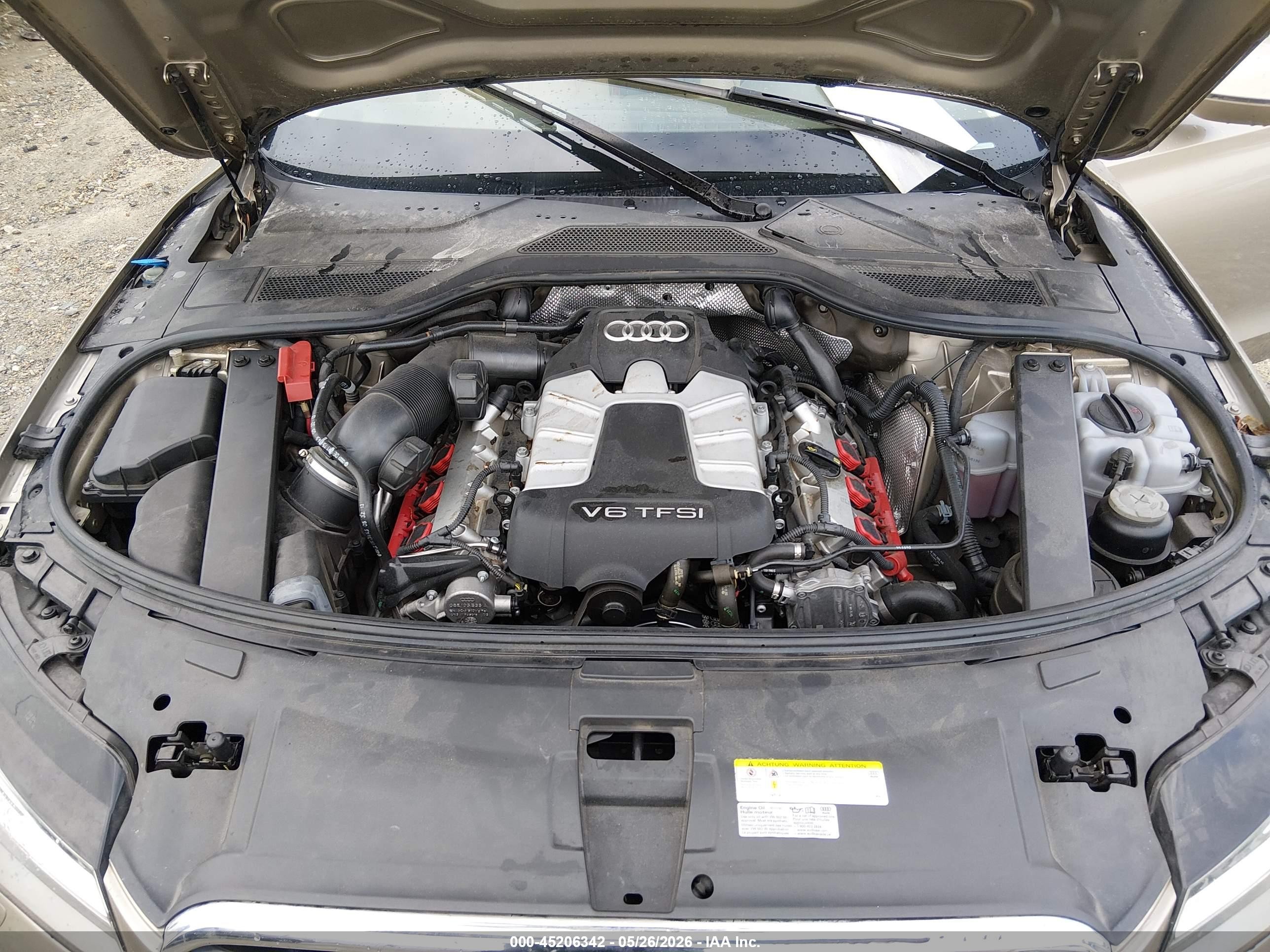 2014 Audi A8 L 3.0t Gold vin: WAURGAFDXEN006351