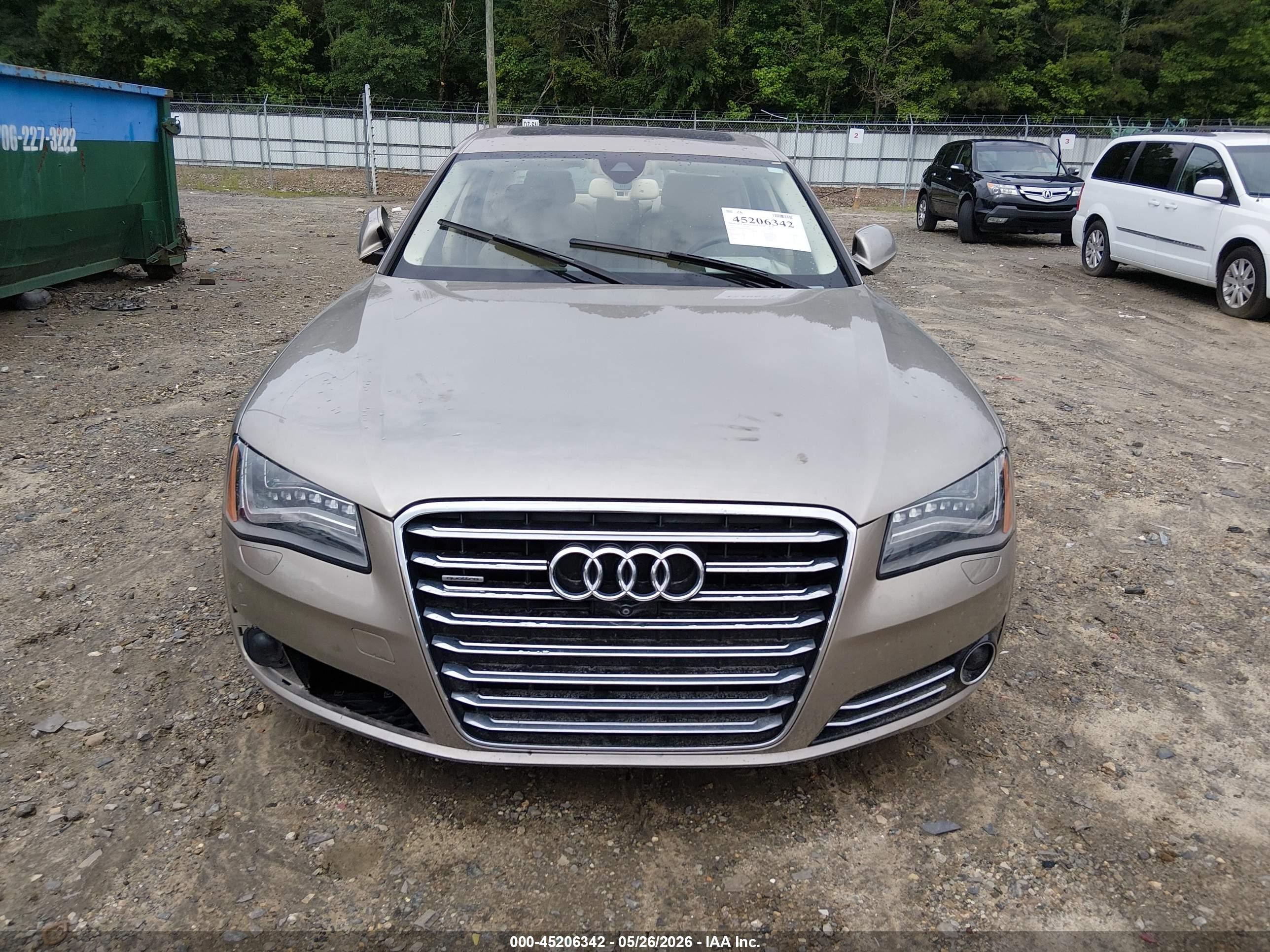 2014 Audi A8 L 3.0t Gold vin: WAURGAFDXEN006351