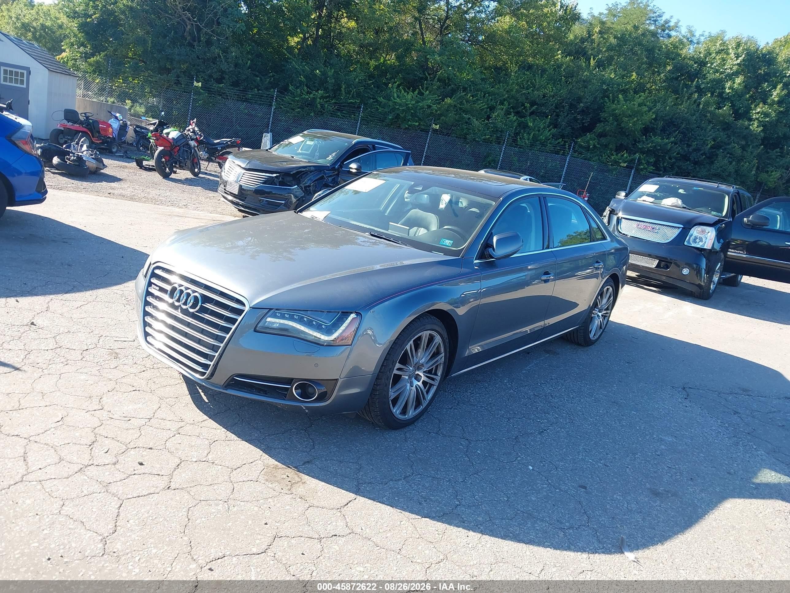 2014 Audi A8 L 3.0 Tdi Gray vin: WAURMAFD5EN014334