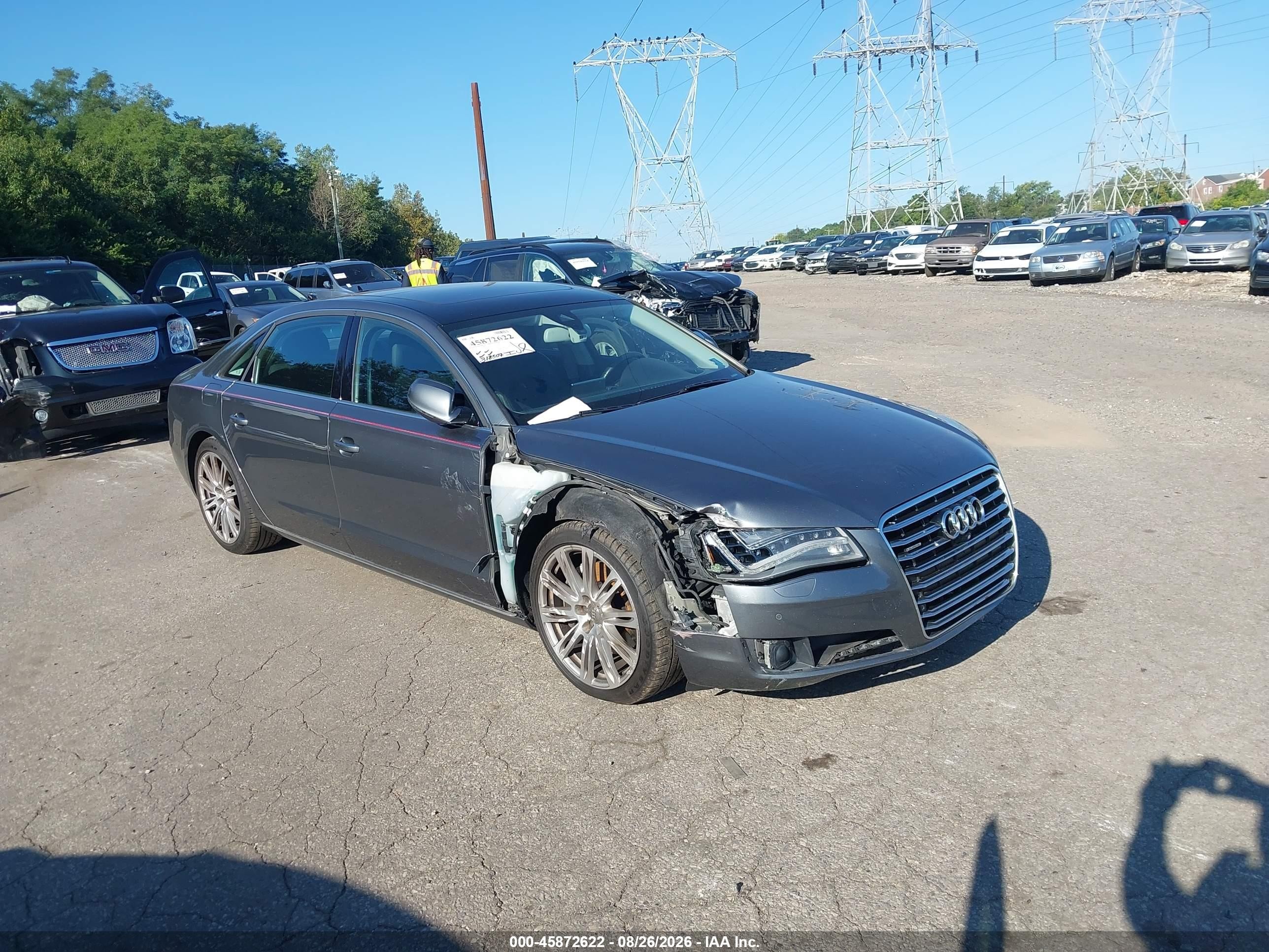 2014 Audi A8 L 3.0 Tdi Gray vin: WAURMAFD5EN014334