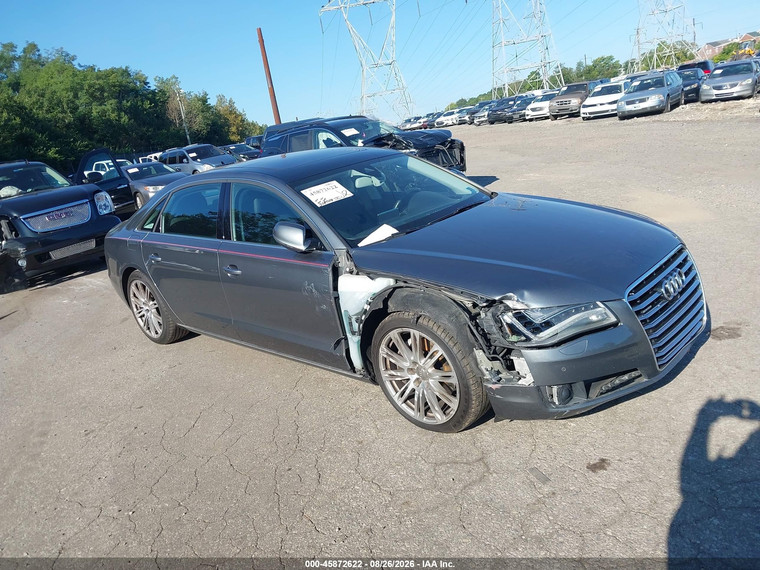 2014 Audi A8 L 3.0 Tdi Gray vin: WAURMAFD5EN014334