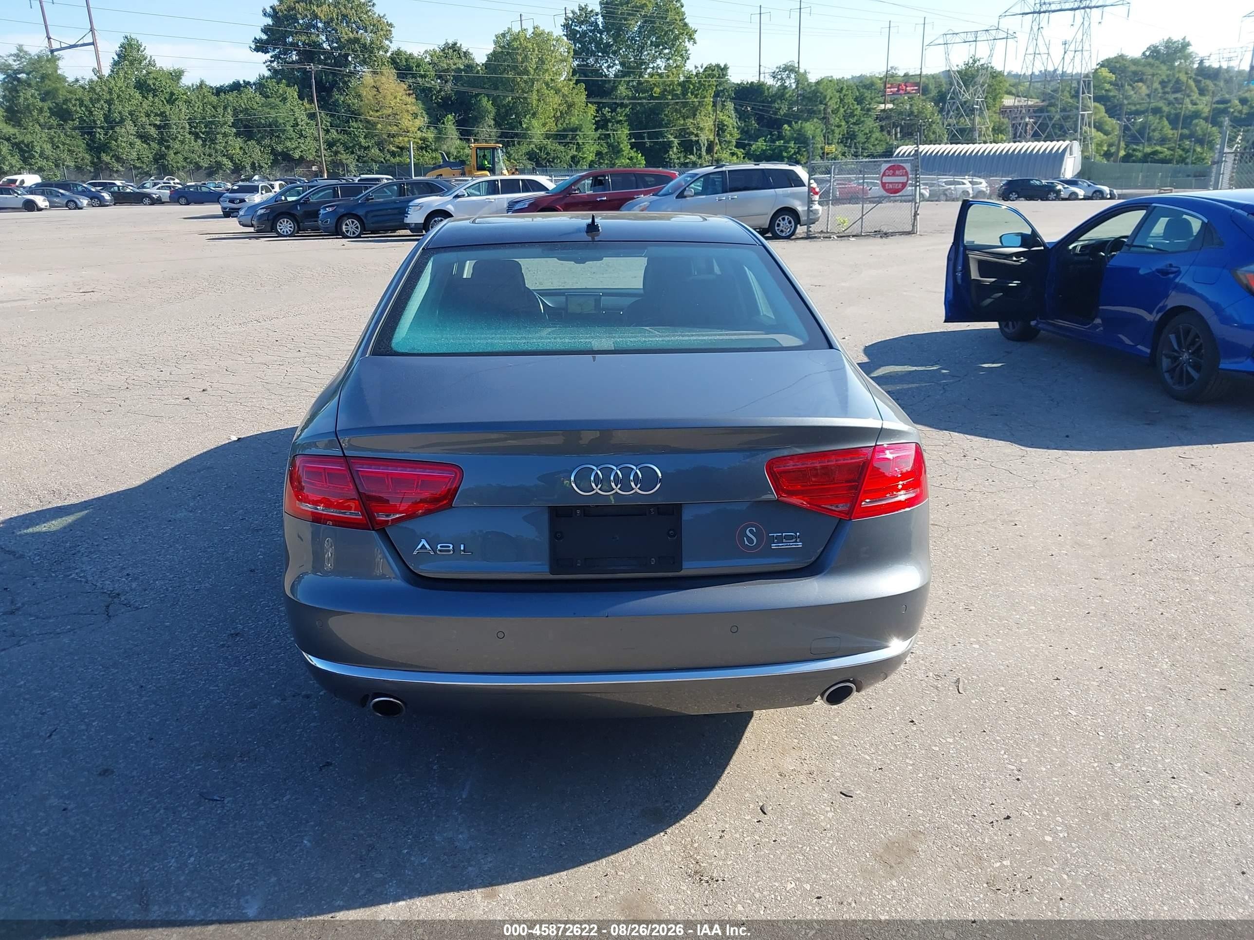 2014 Audi A8 L 3.0 Tdi Gray vin: WAURMAFD5EN014334