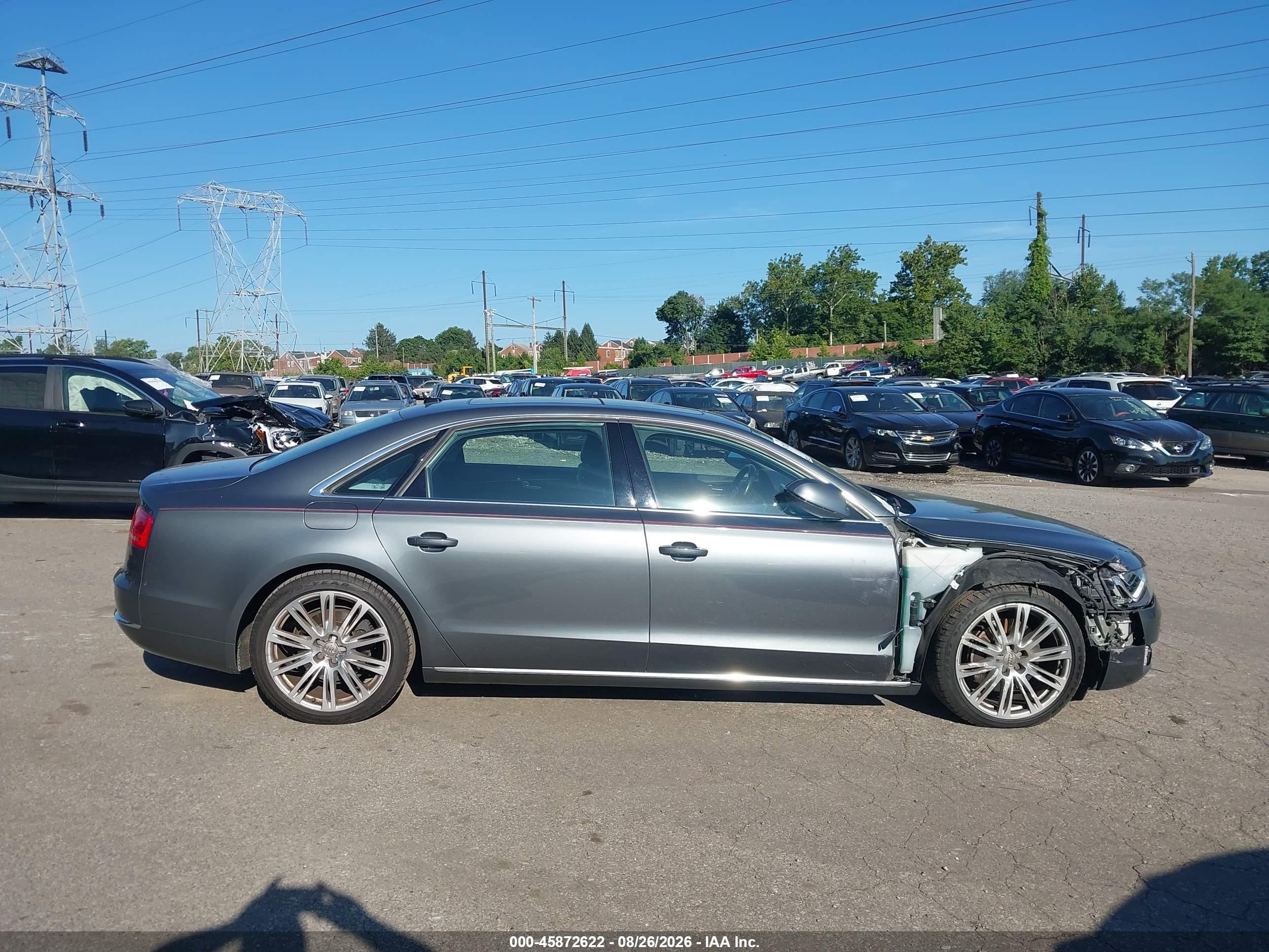 2014 Audi A8 L 3.0 Tdi Gray vin: WAURMAFD5EN014334