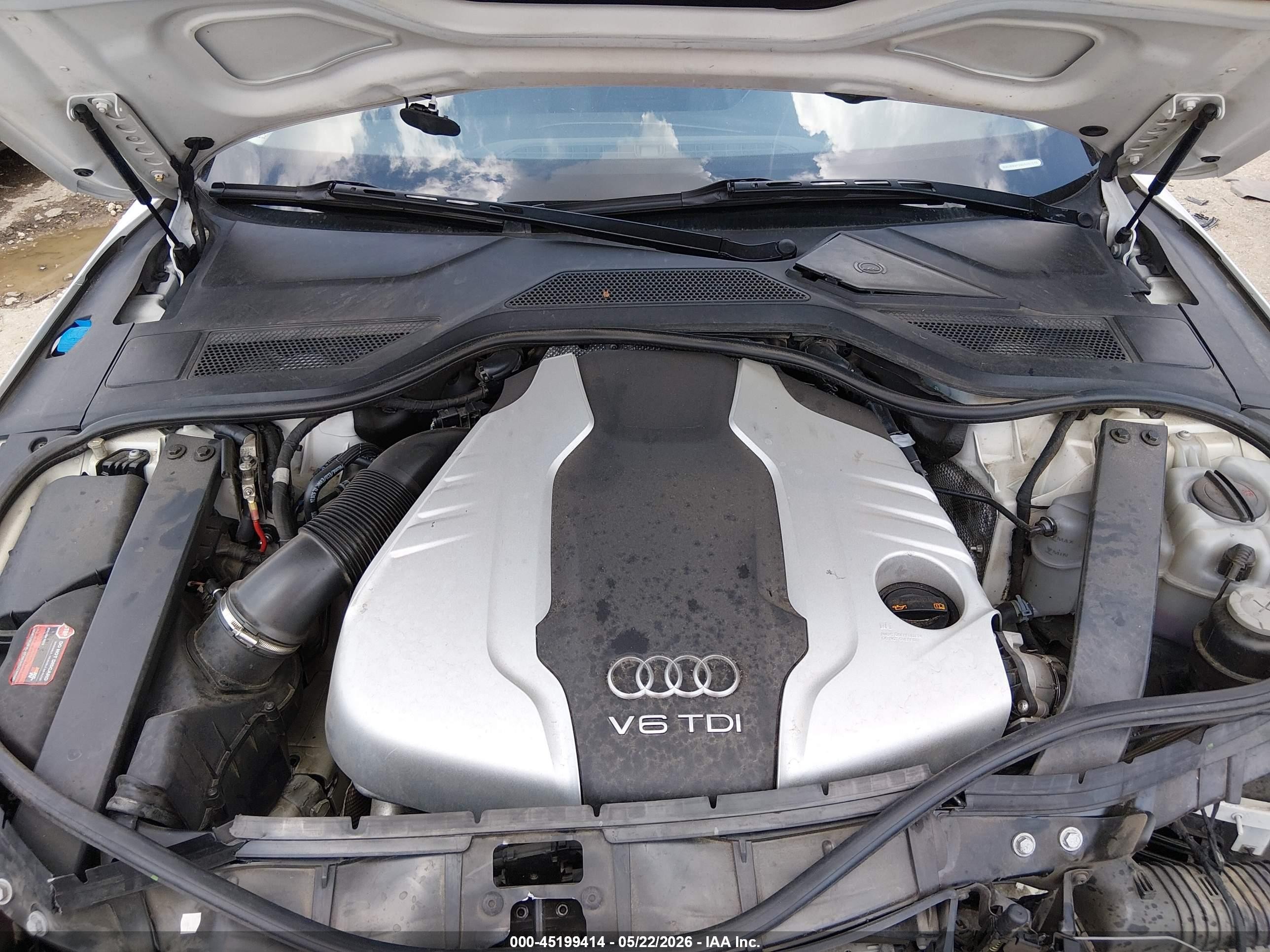 2014 Audi A8 L 3.0 Tdi White vin: WAURMAFD8EN001075