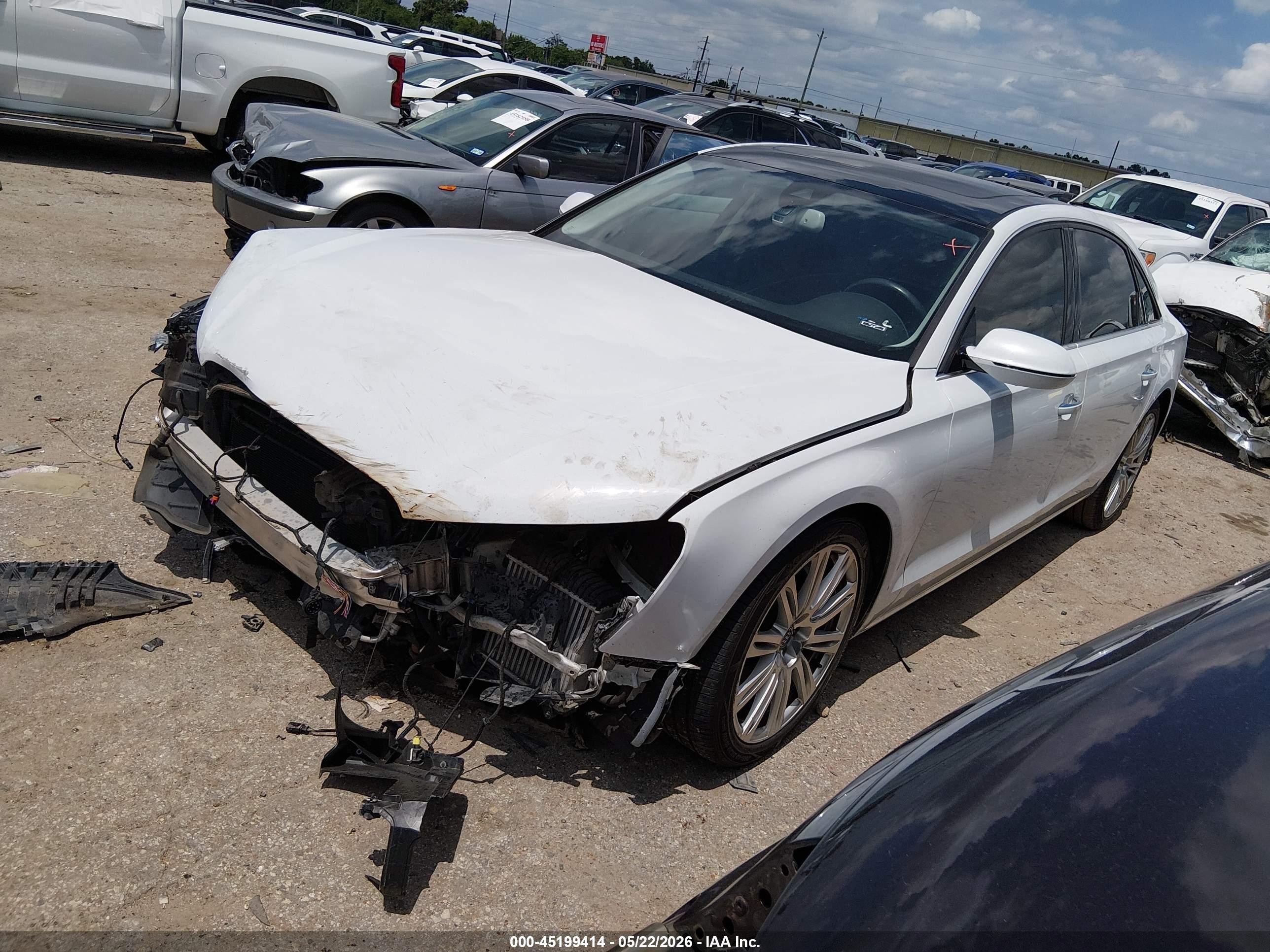 2014 Audi A8 L 3.0 Tdi White vin: WAURMAFD8EN001075