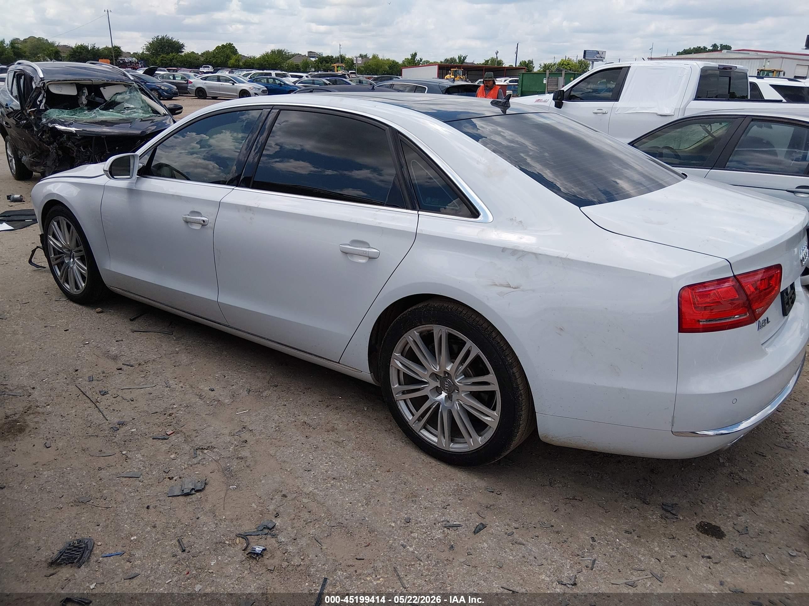 2014 Audi A8 L 3.0 Tdi White vin: WAURMAFD8EN001075