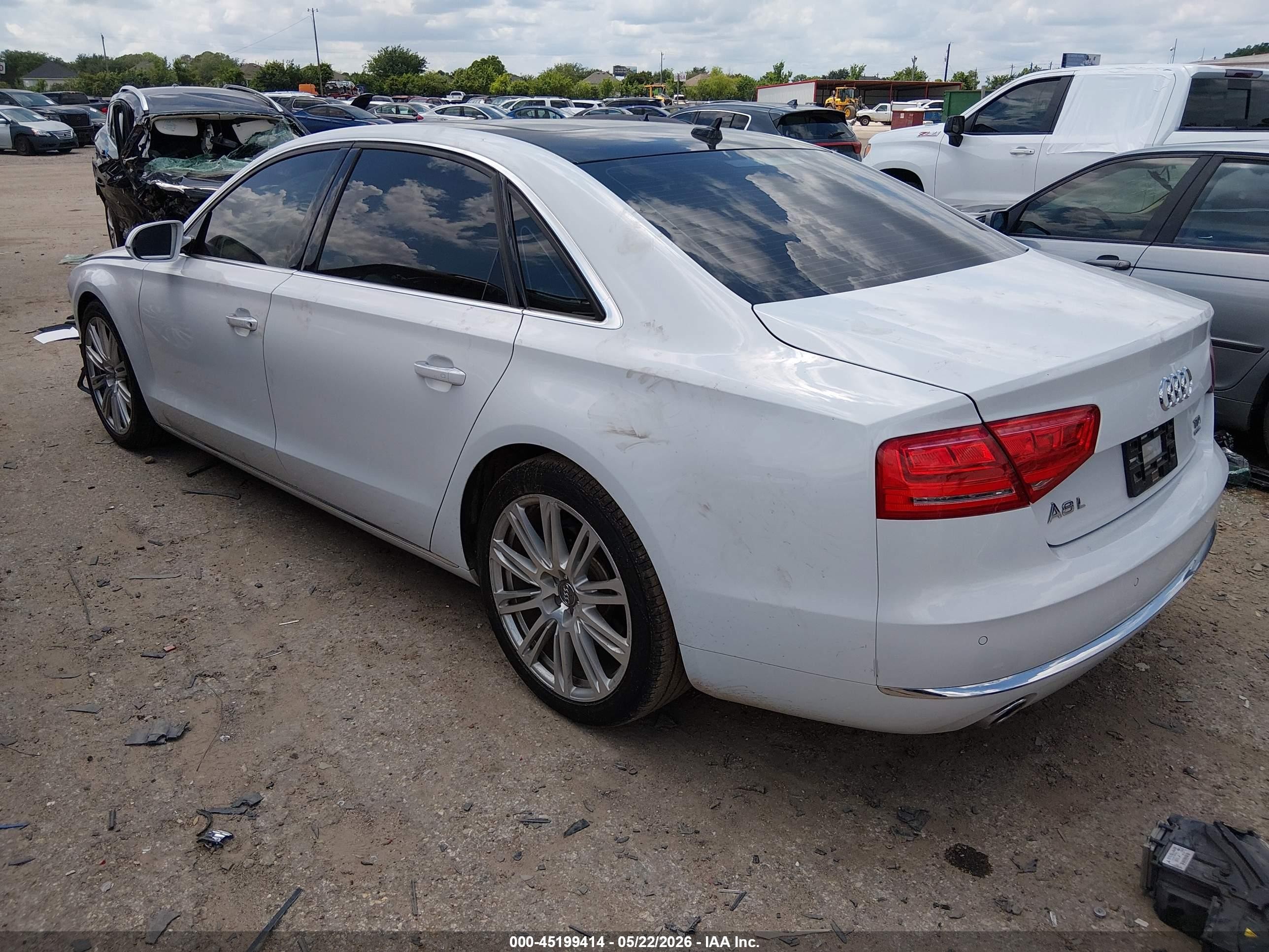 2014 Audi A8 L 3.0 Tdi White vin: WAURMAFD8EN001075