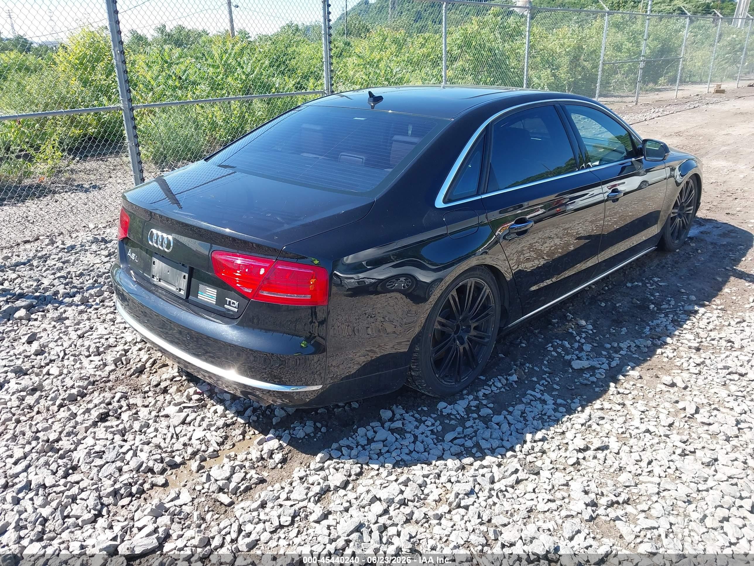 2014 Audi A8 L 3.0 Tdi Black vin: WAURMAFDXEN006813