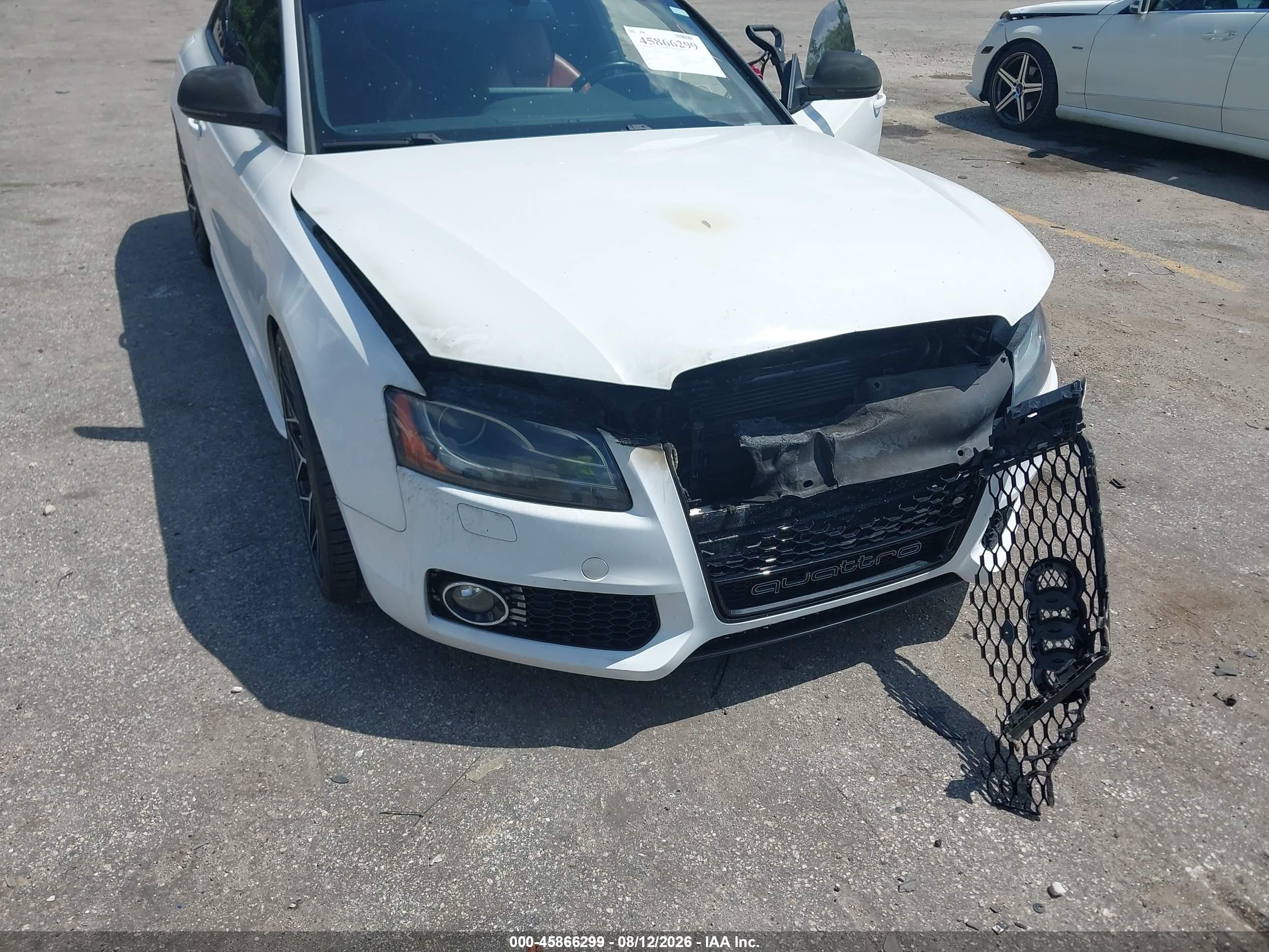 2008 Audi S5 4.2l White vin: WAURV78T58A010414