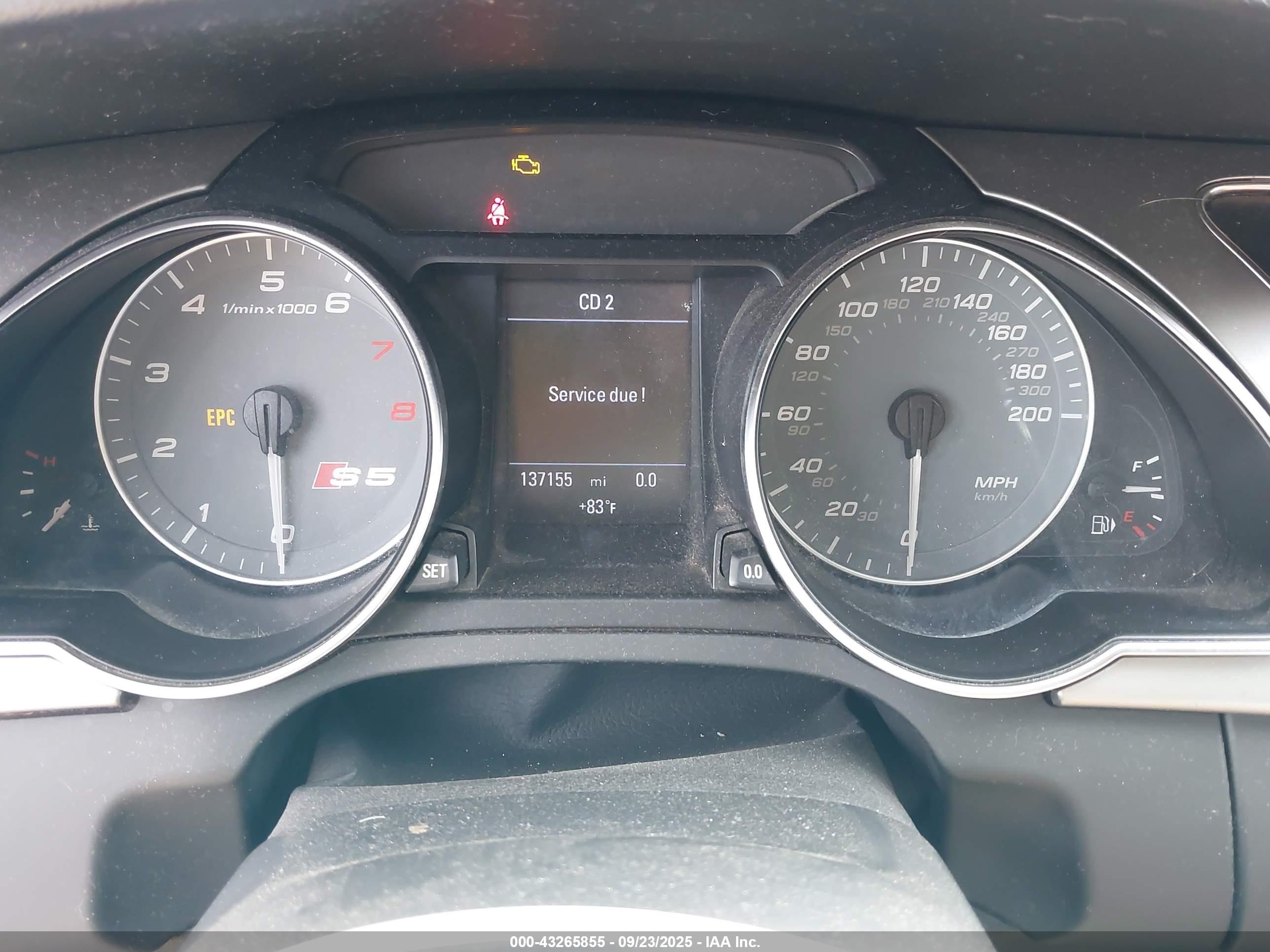 2008 Audi S5 4.2l White vin: WAURV78T98A010464