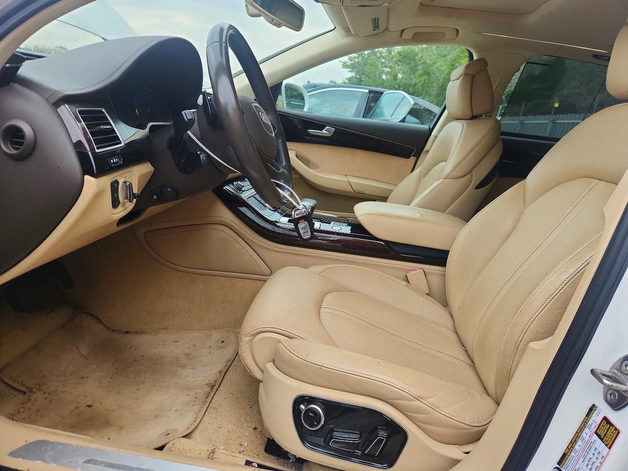 2011 Audi A8 L Quattro White vin: WAURVAFD0BN011706