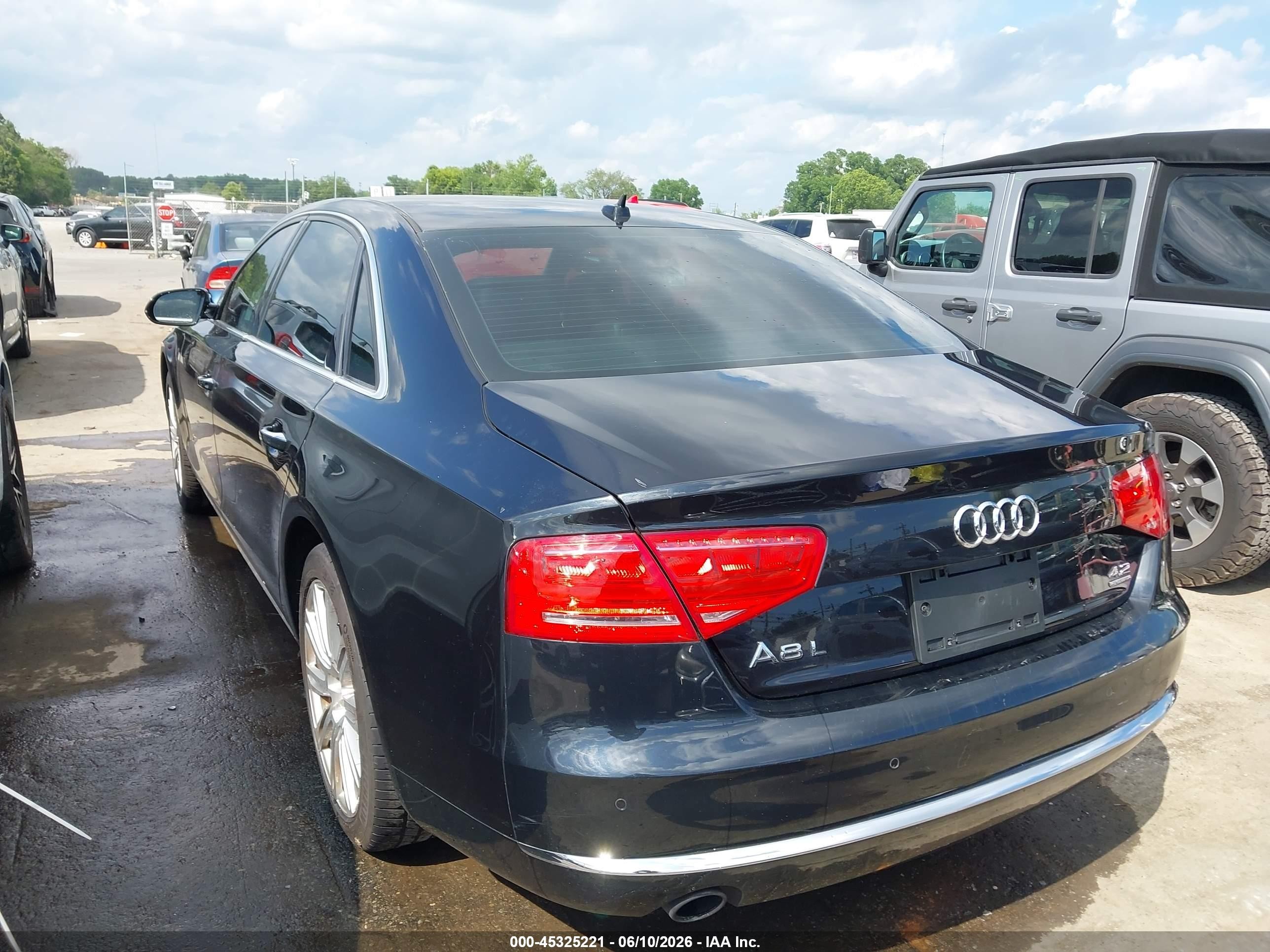 2012 Audi A8 L 4.2 Black vin: WAURVAFD0CN007947