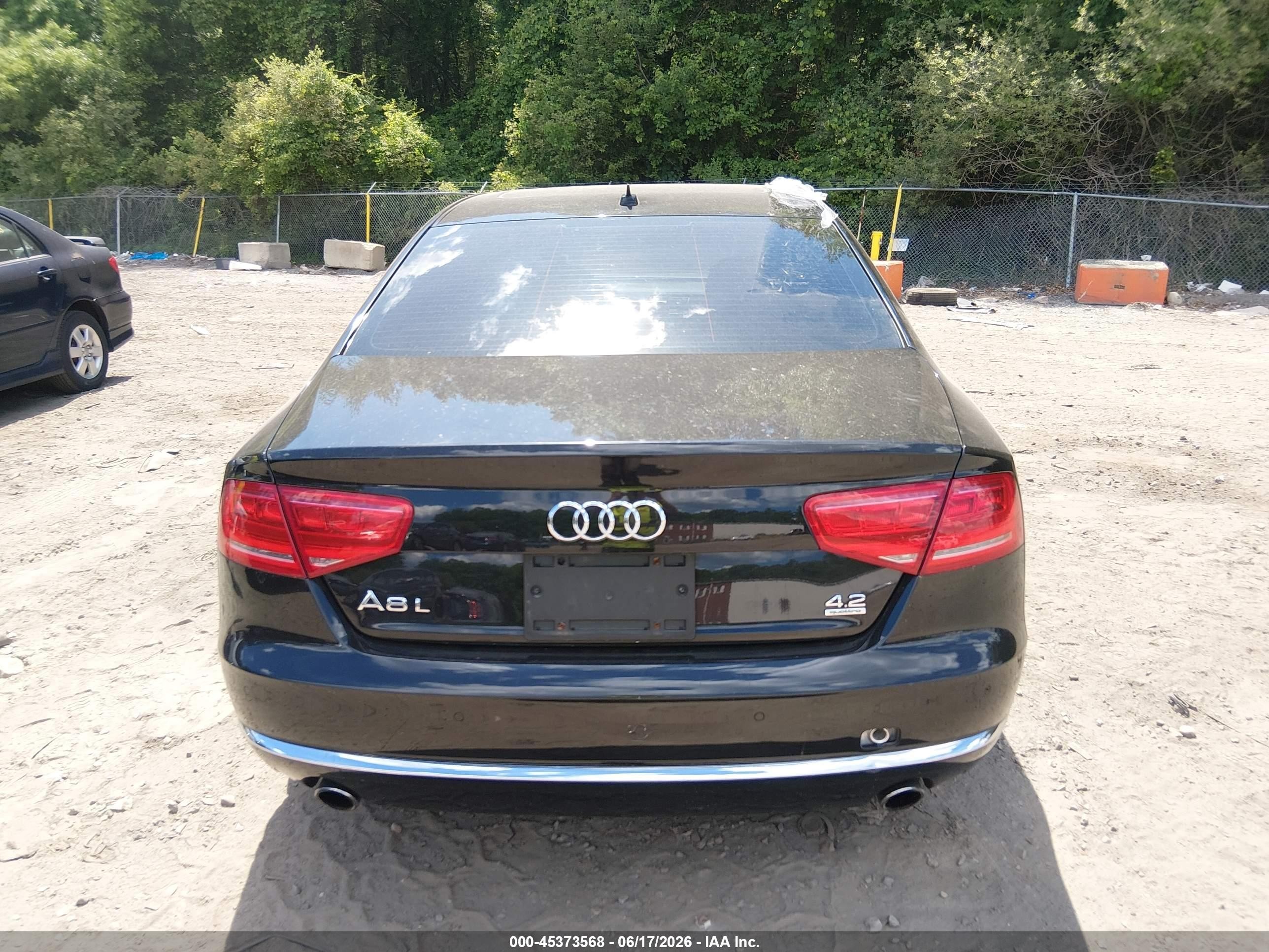 2012 Audi A8 L L 4.2 (tiptronic) (no Longer Orderable) Black vin: WAURVAFD2CN006606