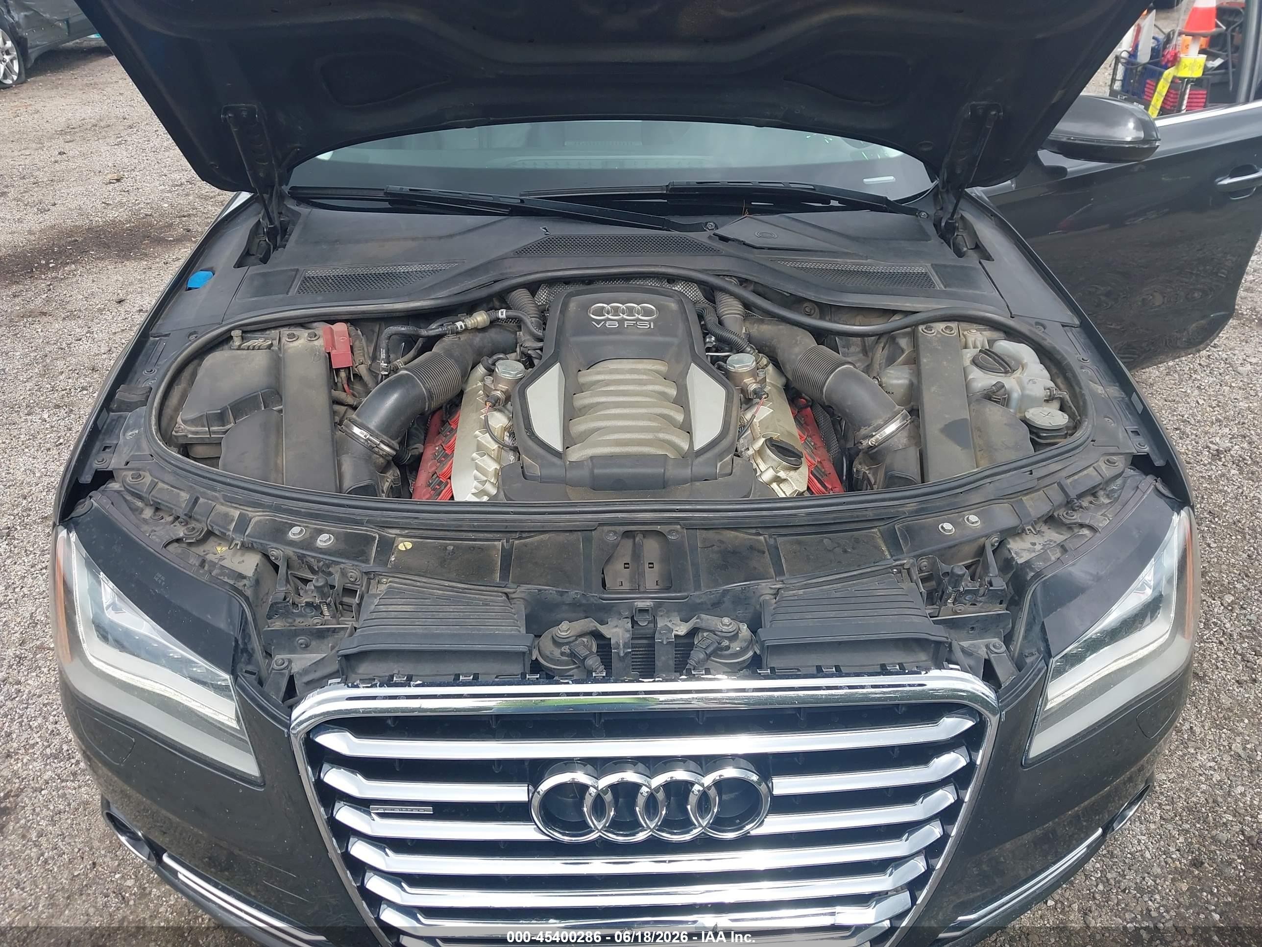 2011 Audi A8 L 4.2 Black vin: WAURVAFD3BN005205