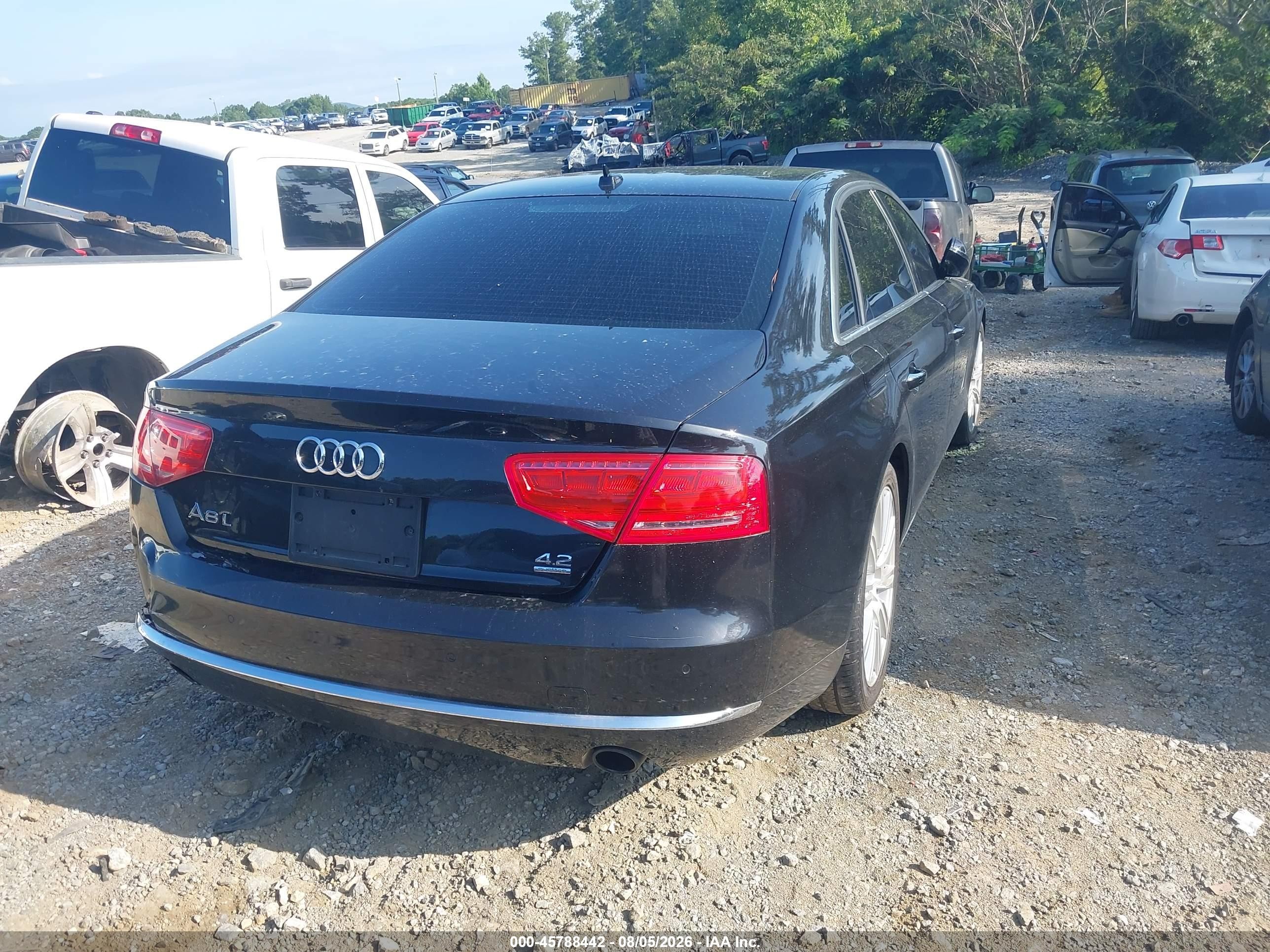 2012 Audi A8 L 4.2 Black vin: WAURVAFD3CN007098