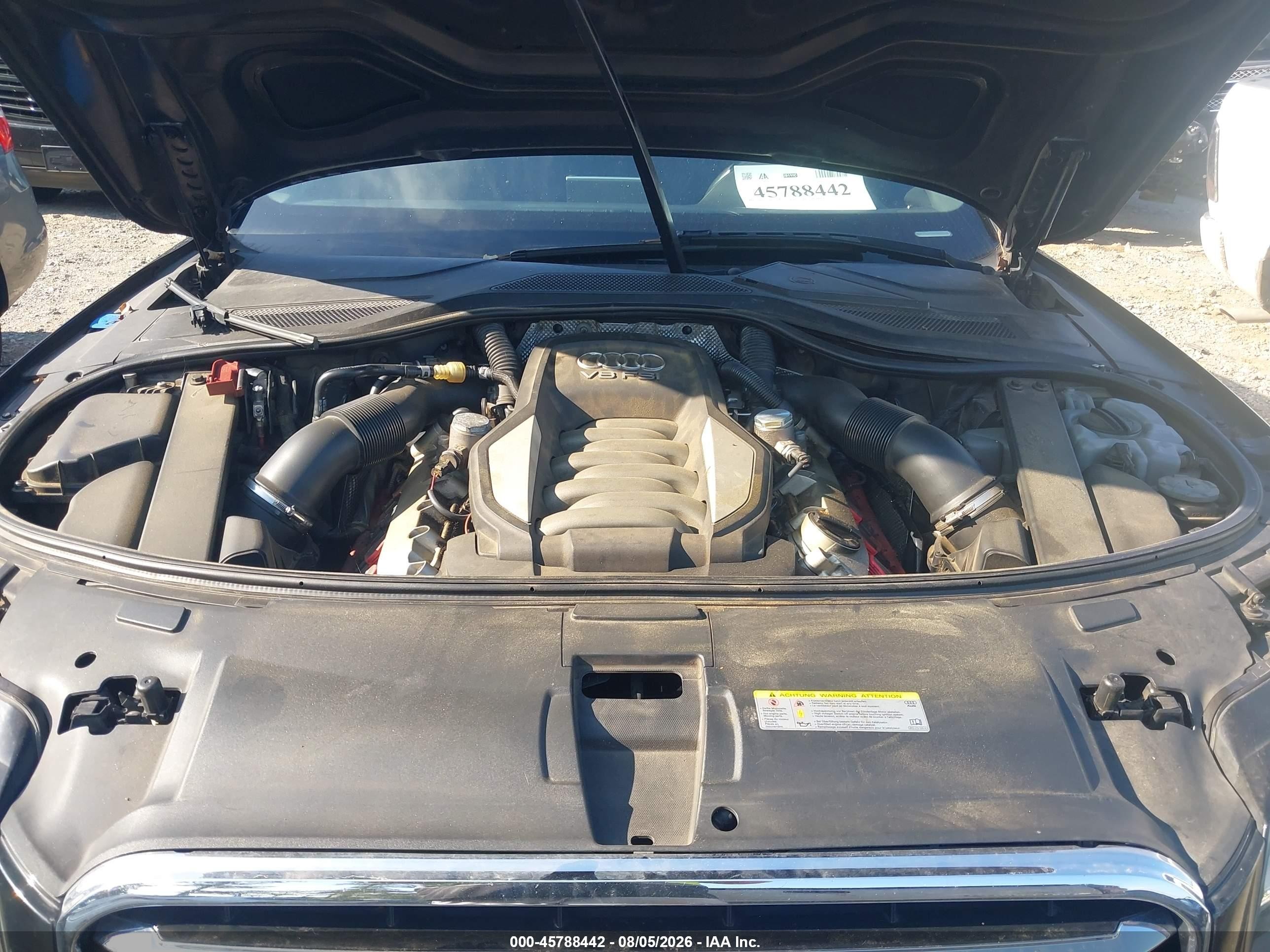 2012 Audi A8 L 4.2 Black vin: WAURVAFD3CN007098