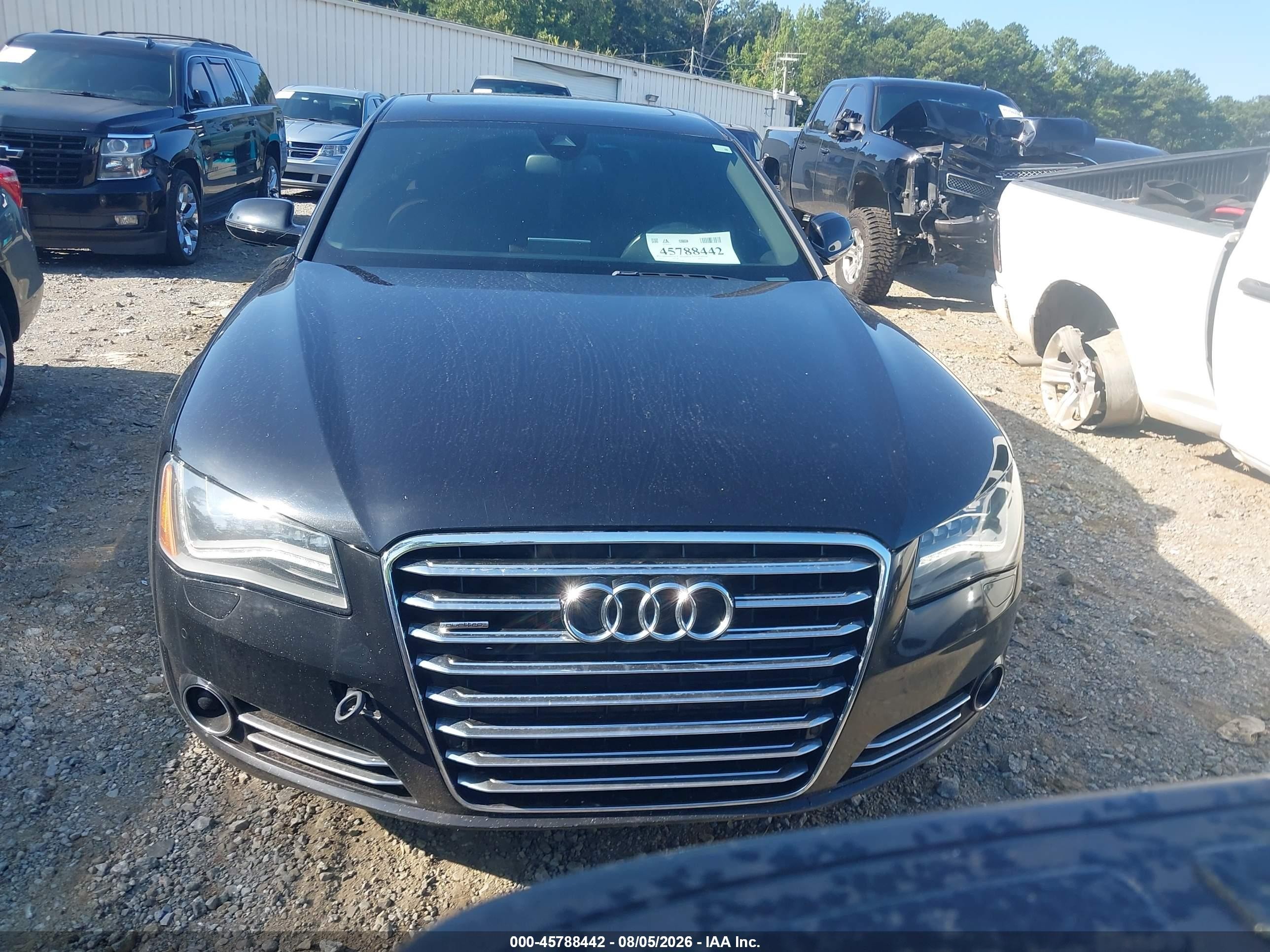2012 Audi A8 L 4.2 Black vin: WAURVAFD3CN007098